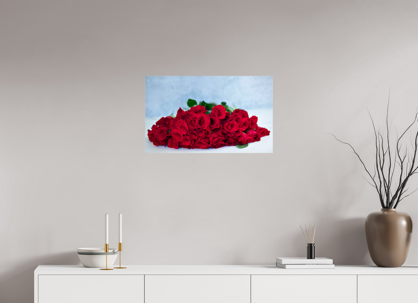 26.5 x 16″, Photo Print Under Acrylic Glass Roses