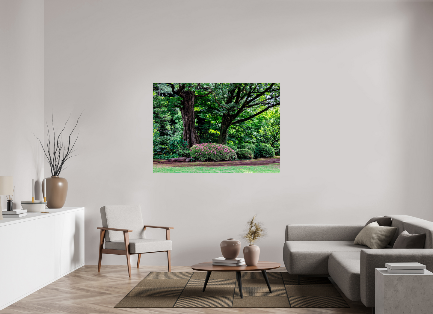 60.5 x 43″, Photo Print Under Acrylic Glass Gardens of Tokyo
