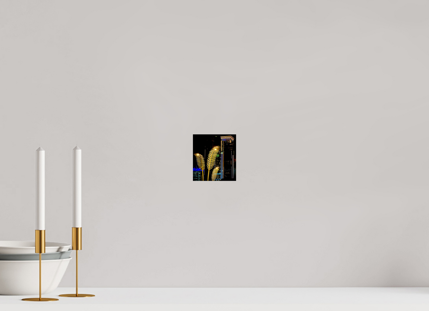 4 x 4.3″, Photo Print Under Acrylic Glass Good Evening in Qatar