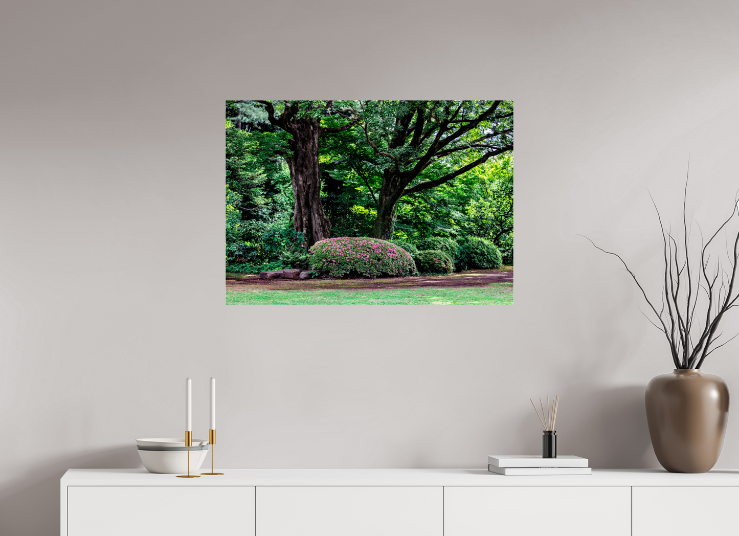 33.8 x 24″, Photo Print Under Acrylic Glass Gardens of Tokyo