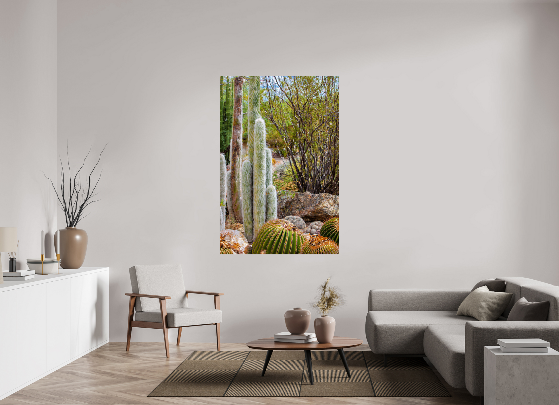 44 x 66″, Photo Print Under Acrylic Glass Cacti III