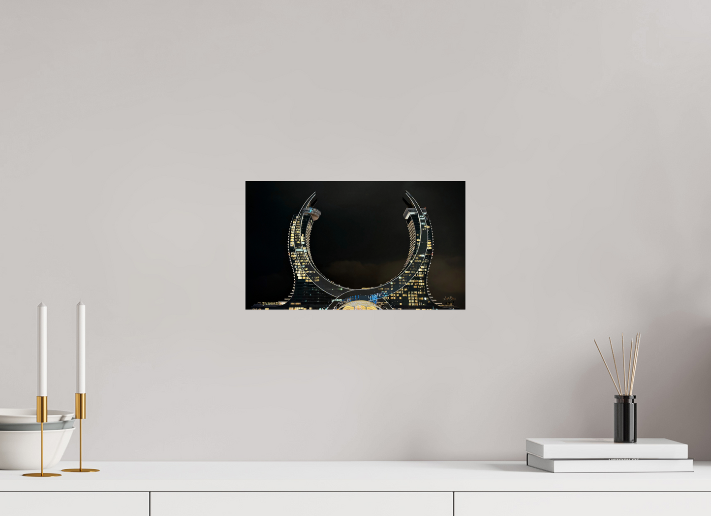 13.7 x 8″, Photo Print Under Acrylic Glass Raffles Hotel