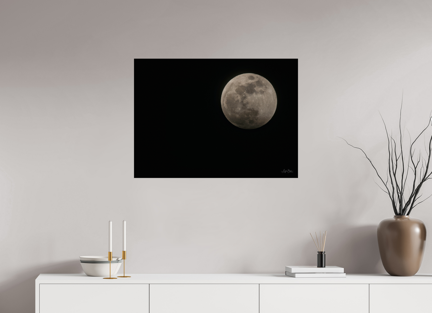 33 x 24″, Photo Print Under Acrylic Glass Moon Before The Blood
