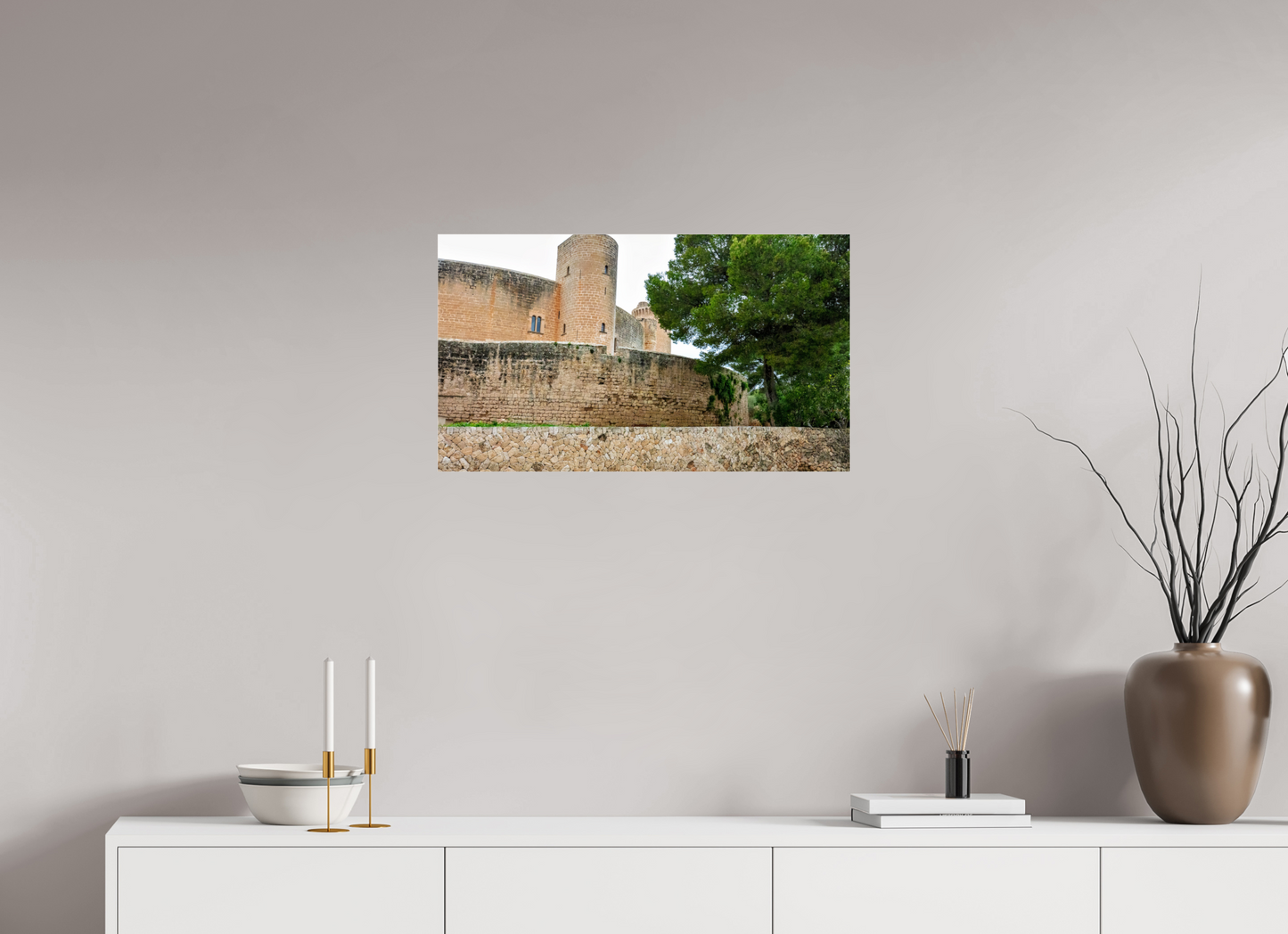 27.8 x 16″, Photo Print Under Acrylic Glass Spain Castle VI