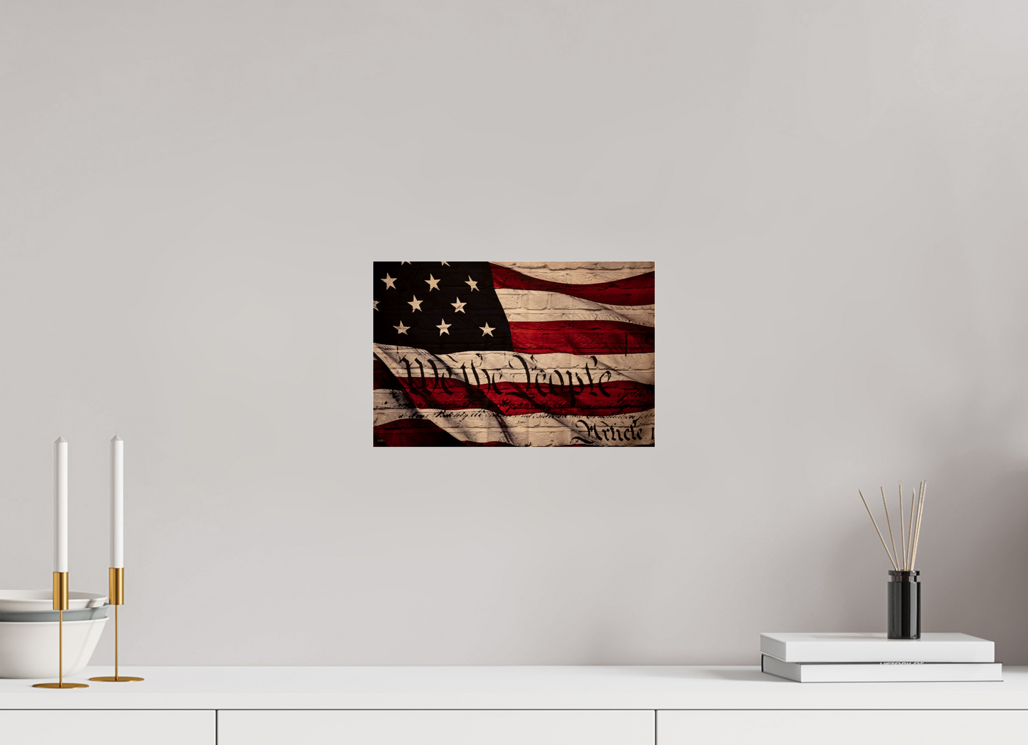 12.1 x 8″, Photo Print Under Acrylic Glass We The People
