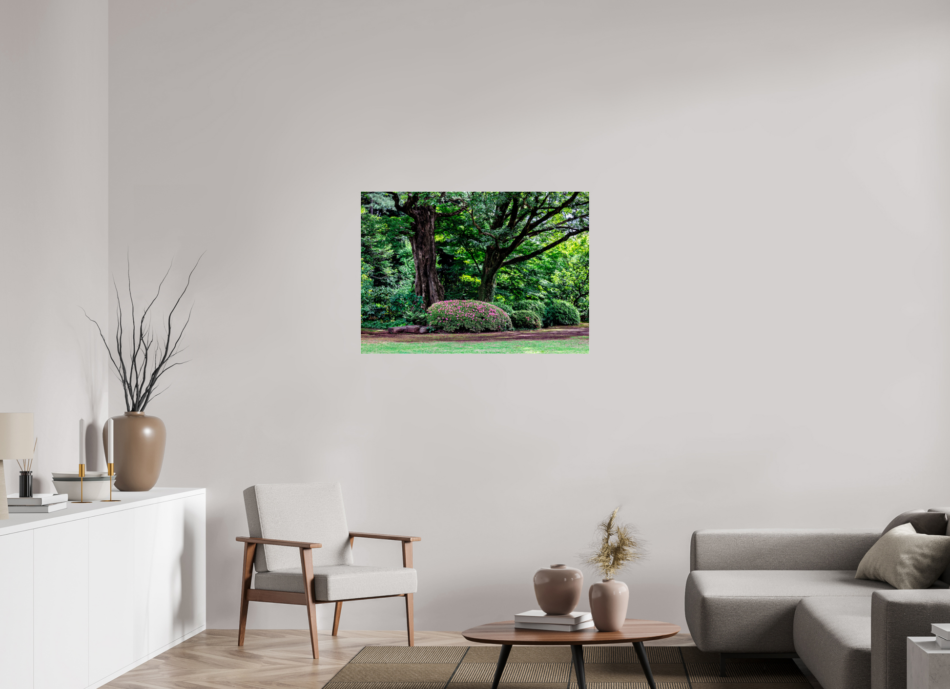 39.4 x 28″, Photo Print Under Acrylic Glass Gardens of Tokyo