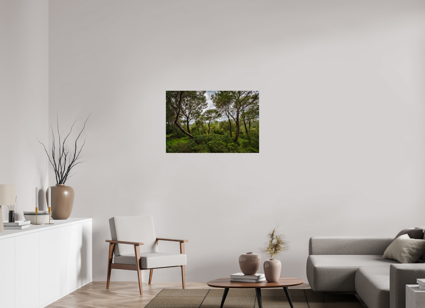 36 x 24″, Photo Print Under Acrylic Glass Hillside View from Spain Castle Gardens II
