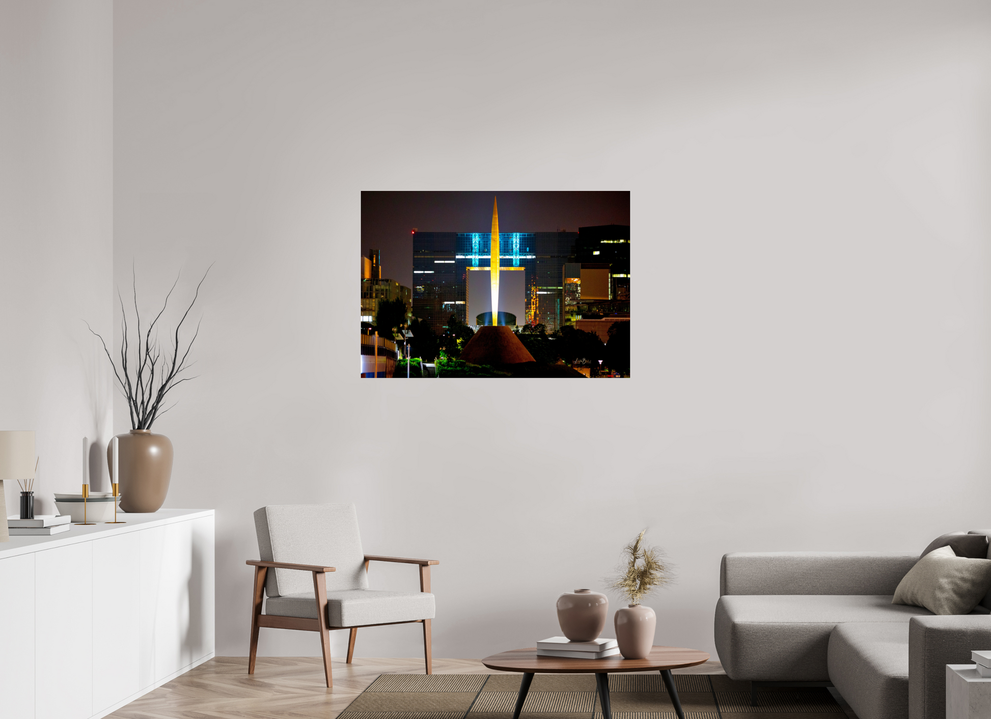 44.6 x 31″, Photo Print Under Acrylic Glass Flame of Freedom
