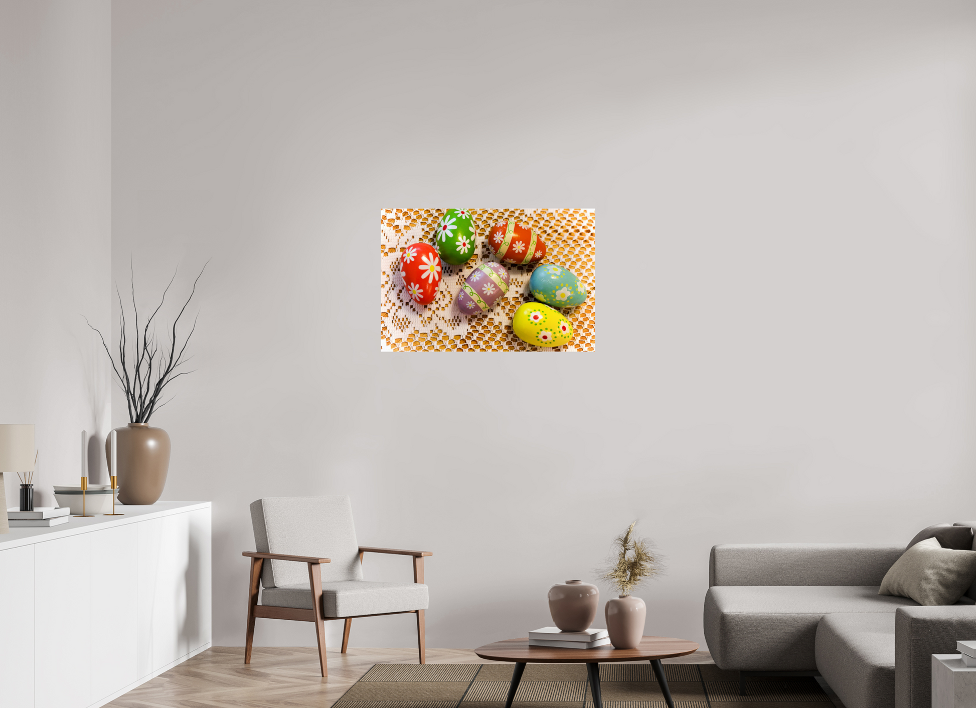 36 x 24″, Photo Print Under Acrylic Glass Easter Eggs