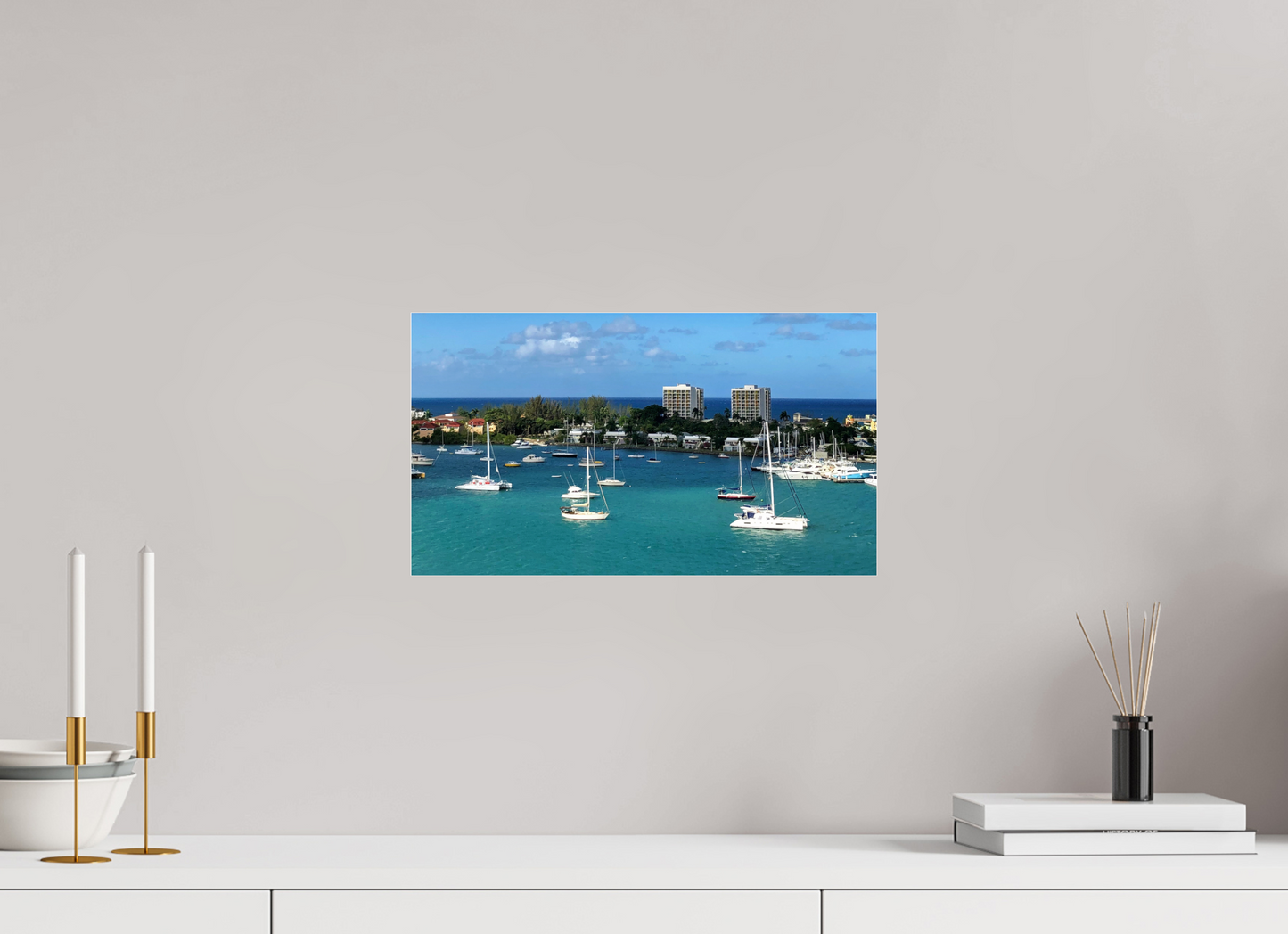 16 x 9″, Photo Print Under Acrylic Glass No Worries Jamaica