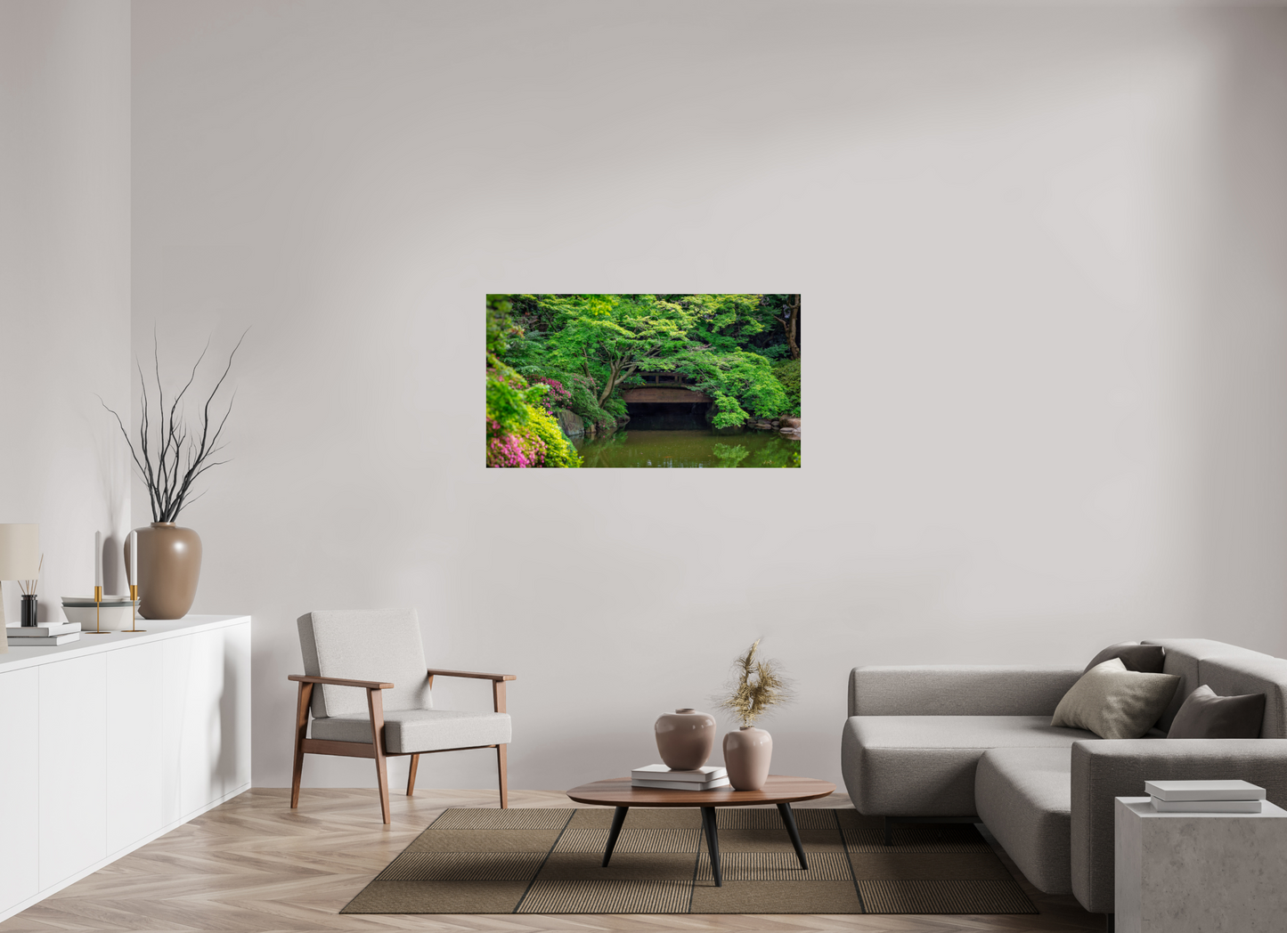 50.6 x 28″, Photo Print Under Acrylic Glass Gardens of Tokyo V