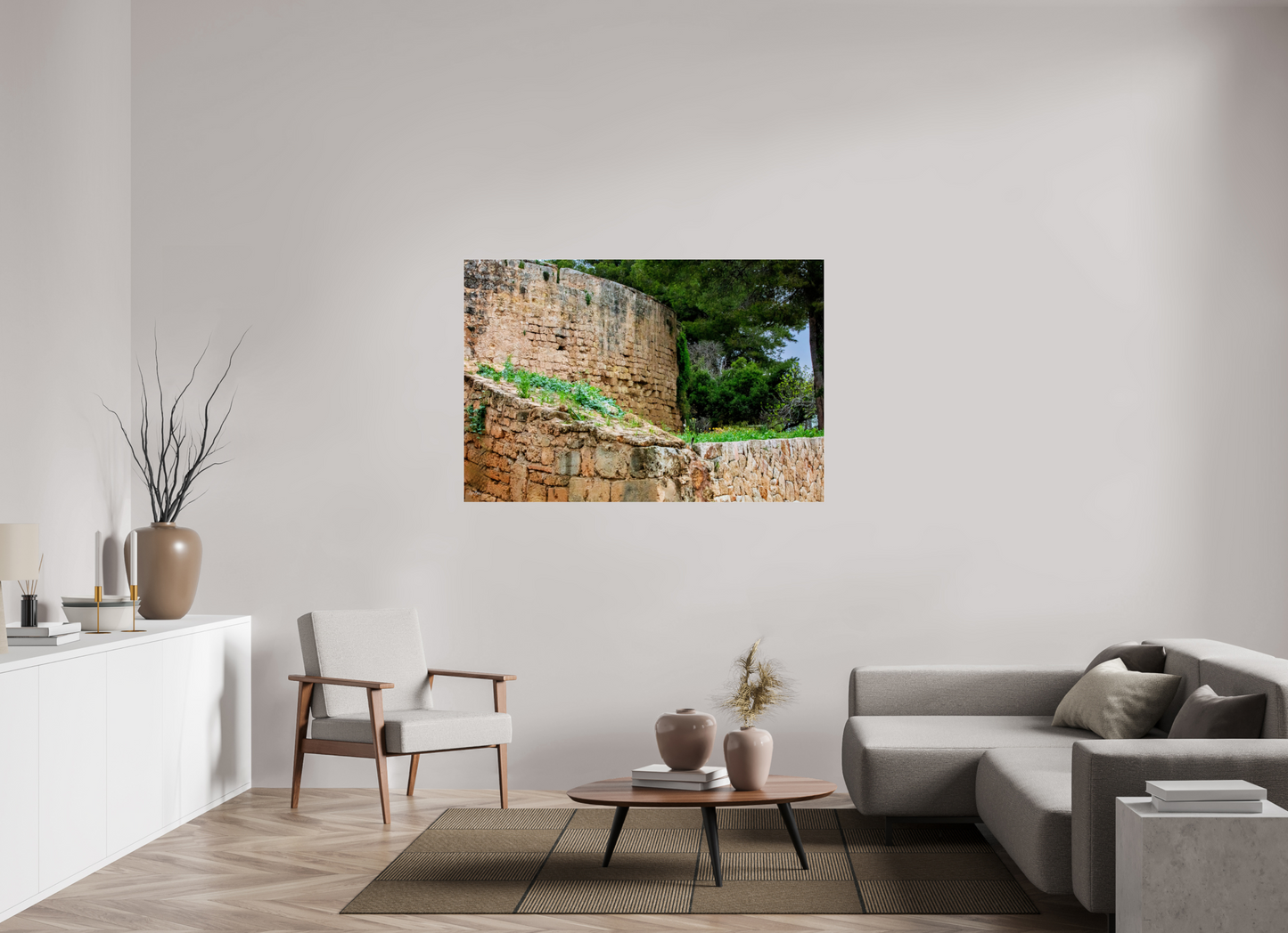 57.8 x 39″, Photo Print Under Acrylic Glass Spain Castle III