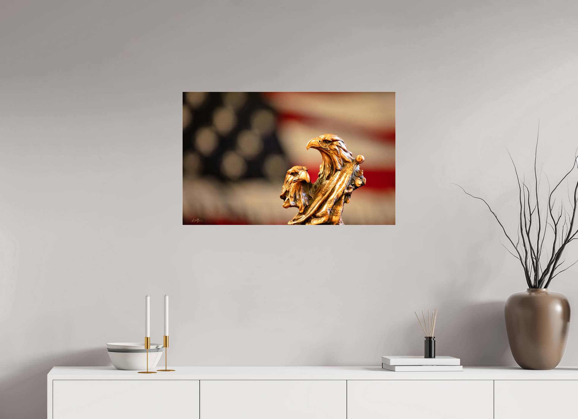 32 x 20″, Photo Print Under Acrylic Glass Red Dawn