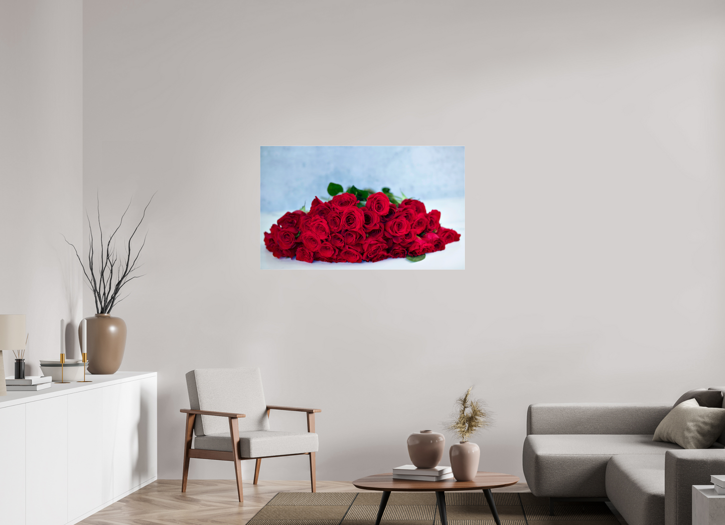 46.3 x 28″, Photo Print Under Acrylic Glass Roses