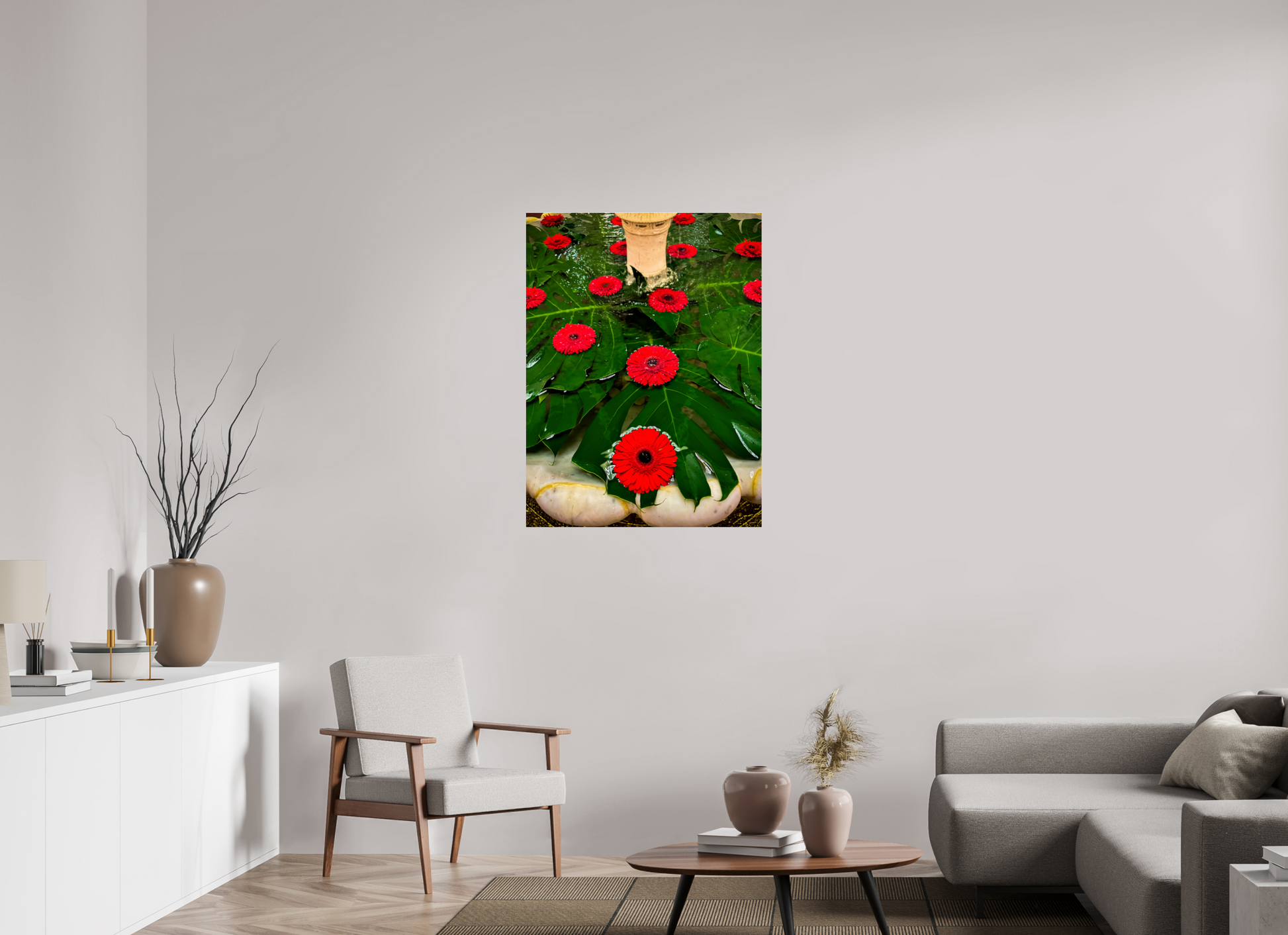 30 x 40″, Photo Print Under Acrylic Glass Applauding Waterfall of The Flowering Tutu