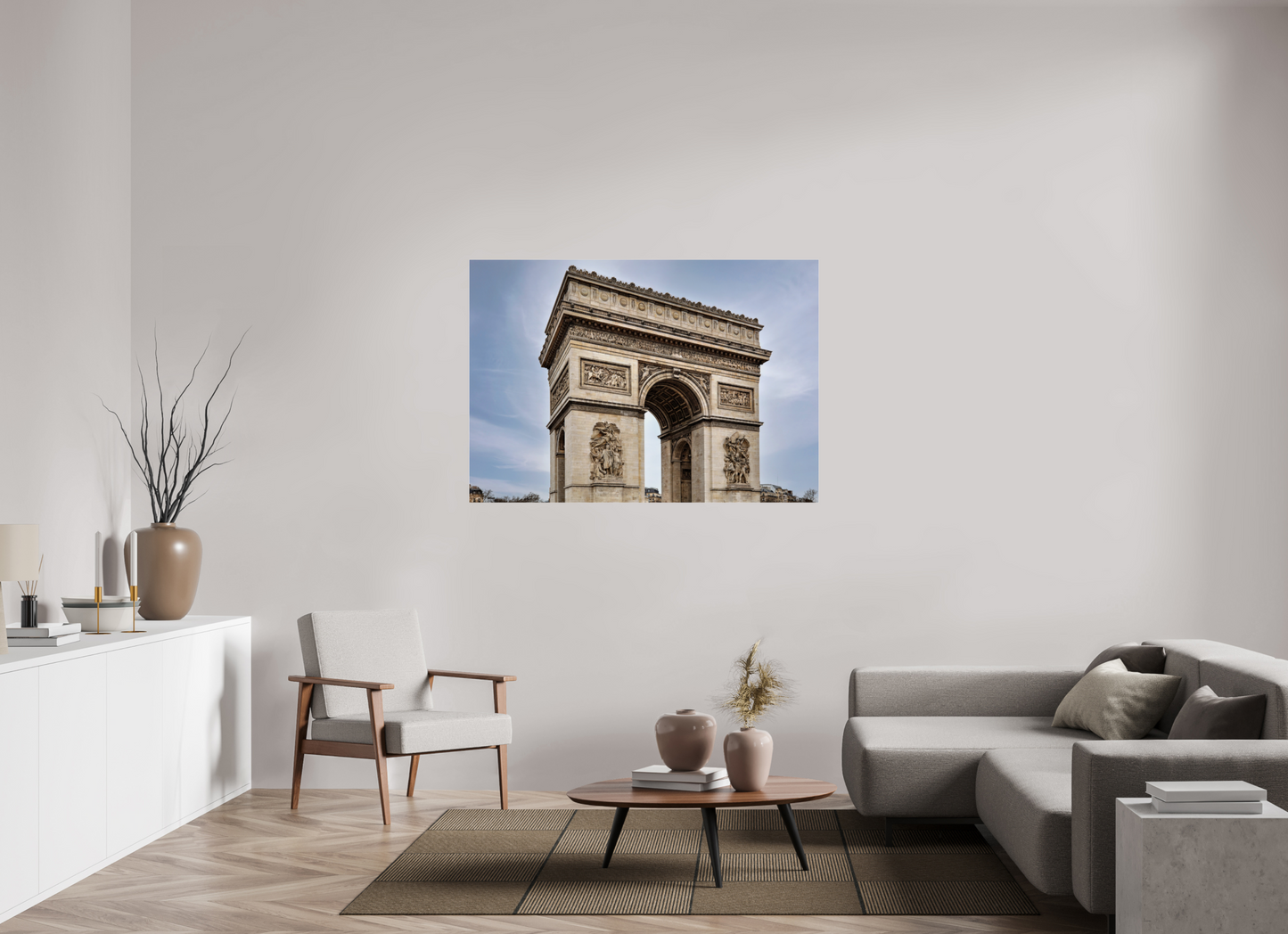 56.1 x 39″, Photo Print Under Acrylic Glass Arc de Triomphe