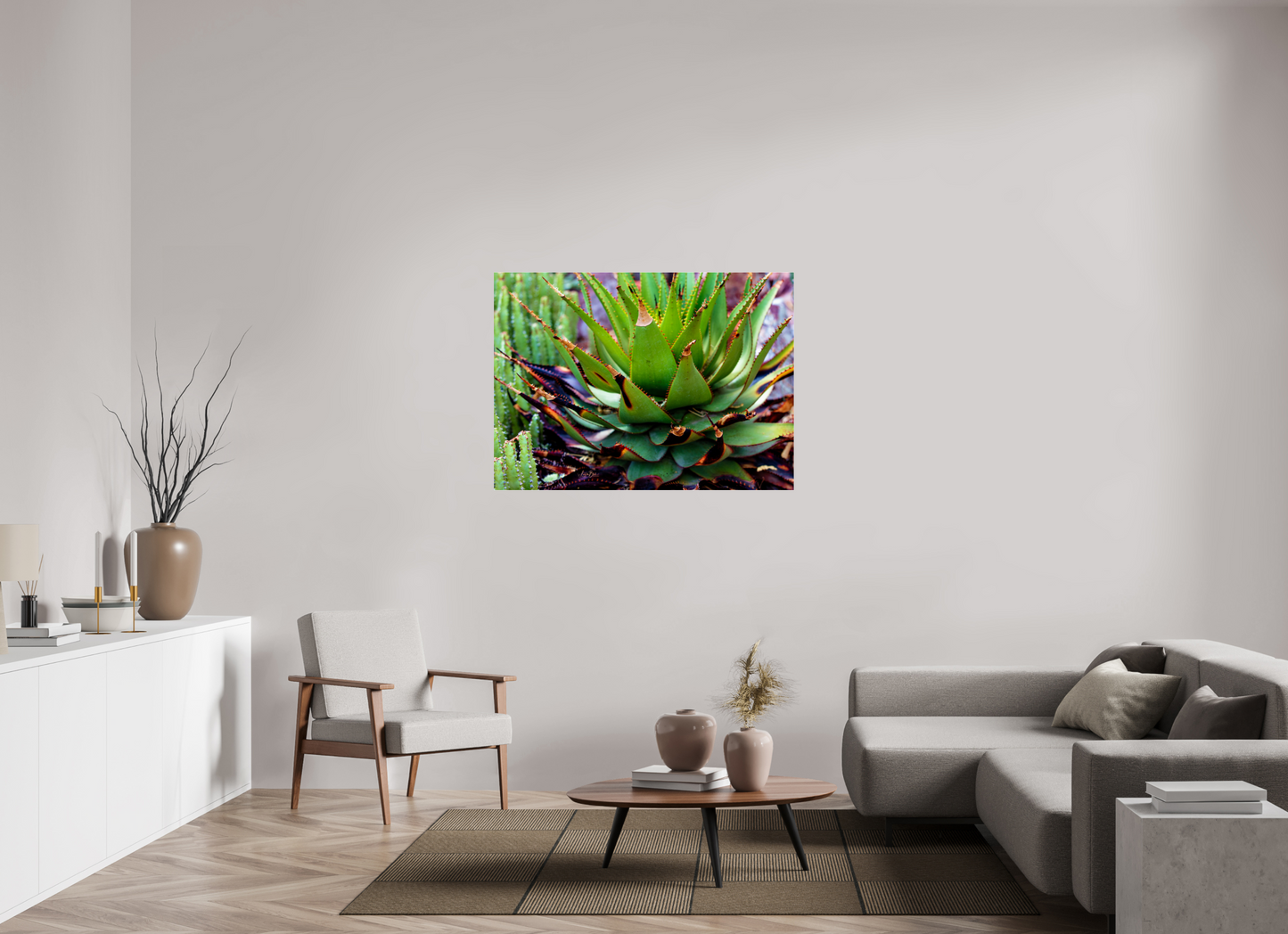 48.2 x 35″, Photo Print Under Acrylic Glass Cacti VI.2