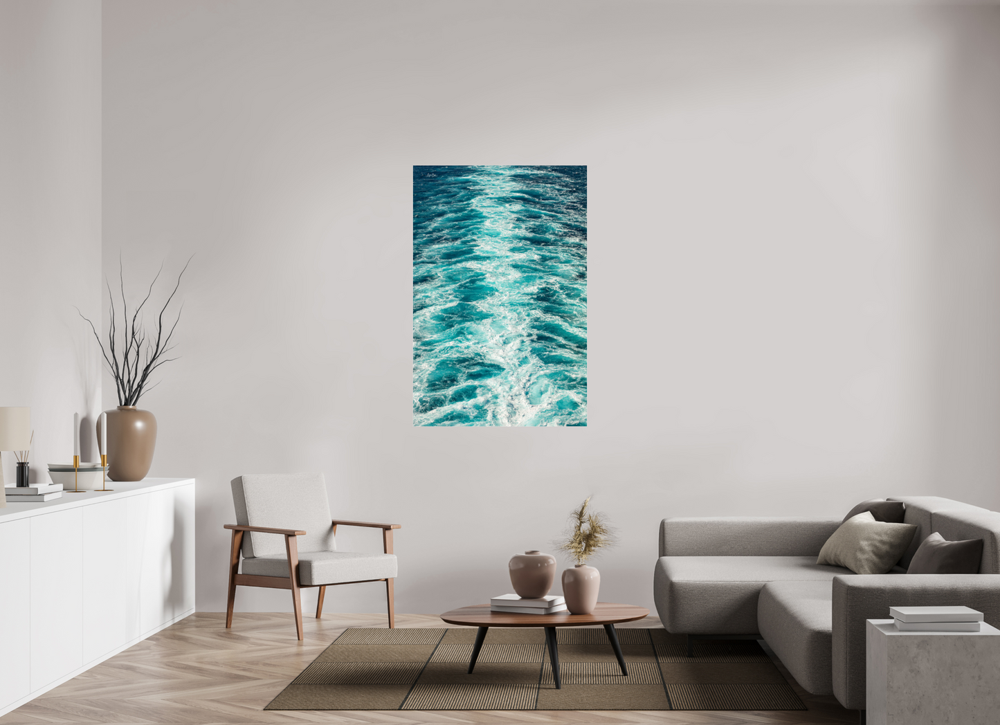 36 x 54″, Photo Print Under Acrylic Glass Off the Coastal Waters of Italy