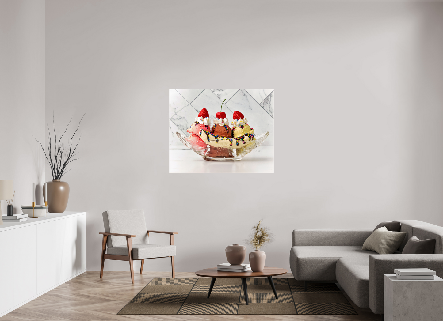 48.7 x 39″, Photo Print Under Acrylic Glass Sundae