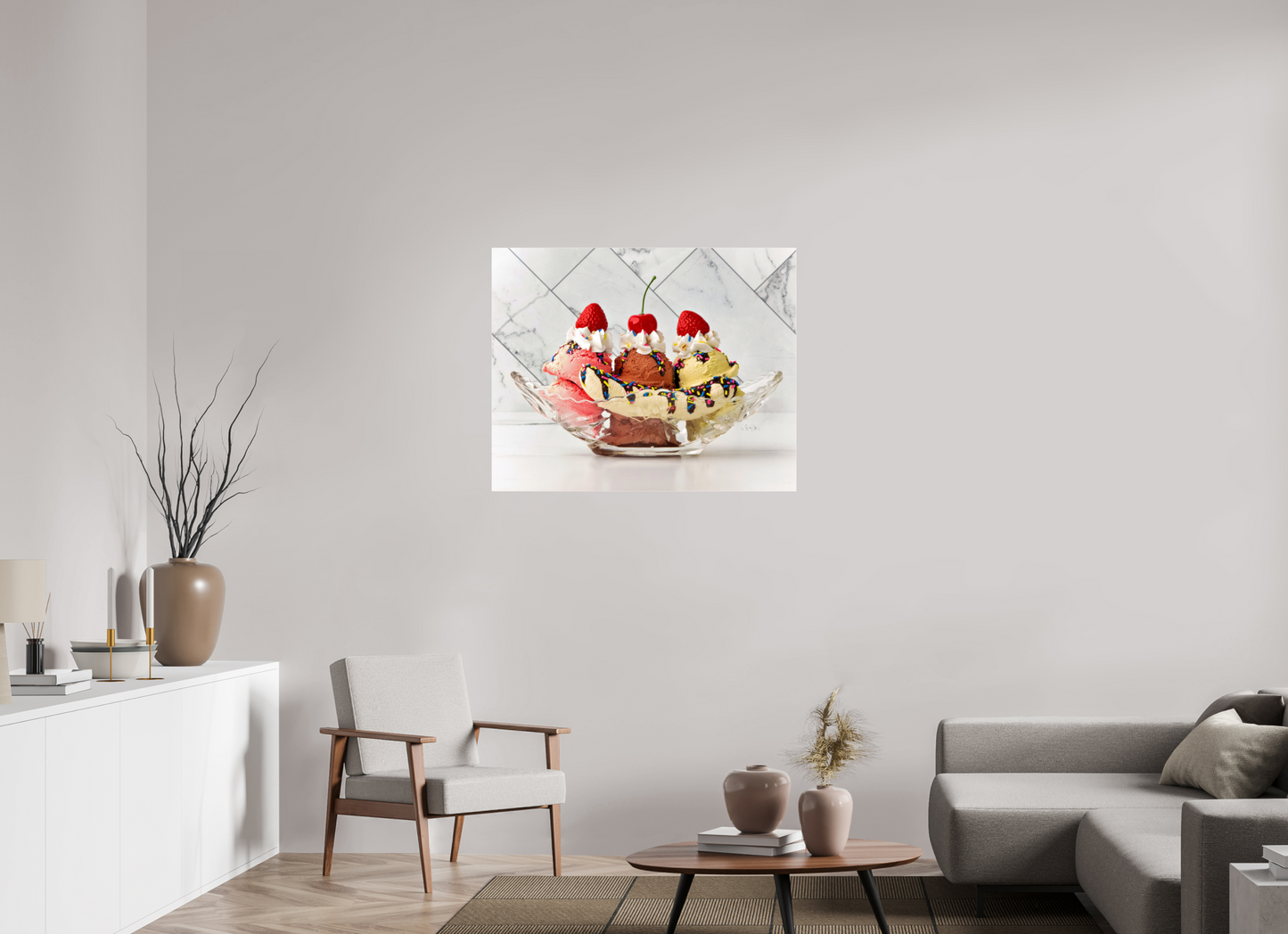 38.7 x 31″, Photo Print Under Acrylic Glass Sundae
