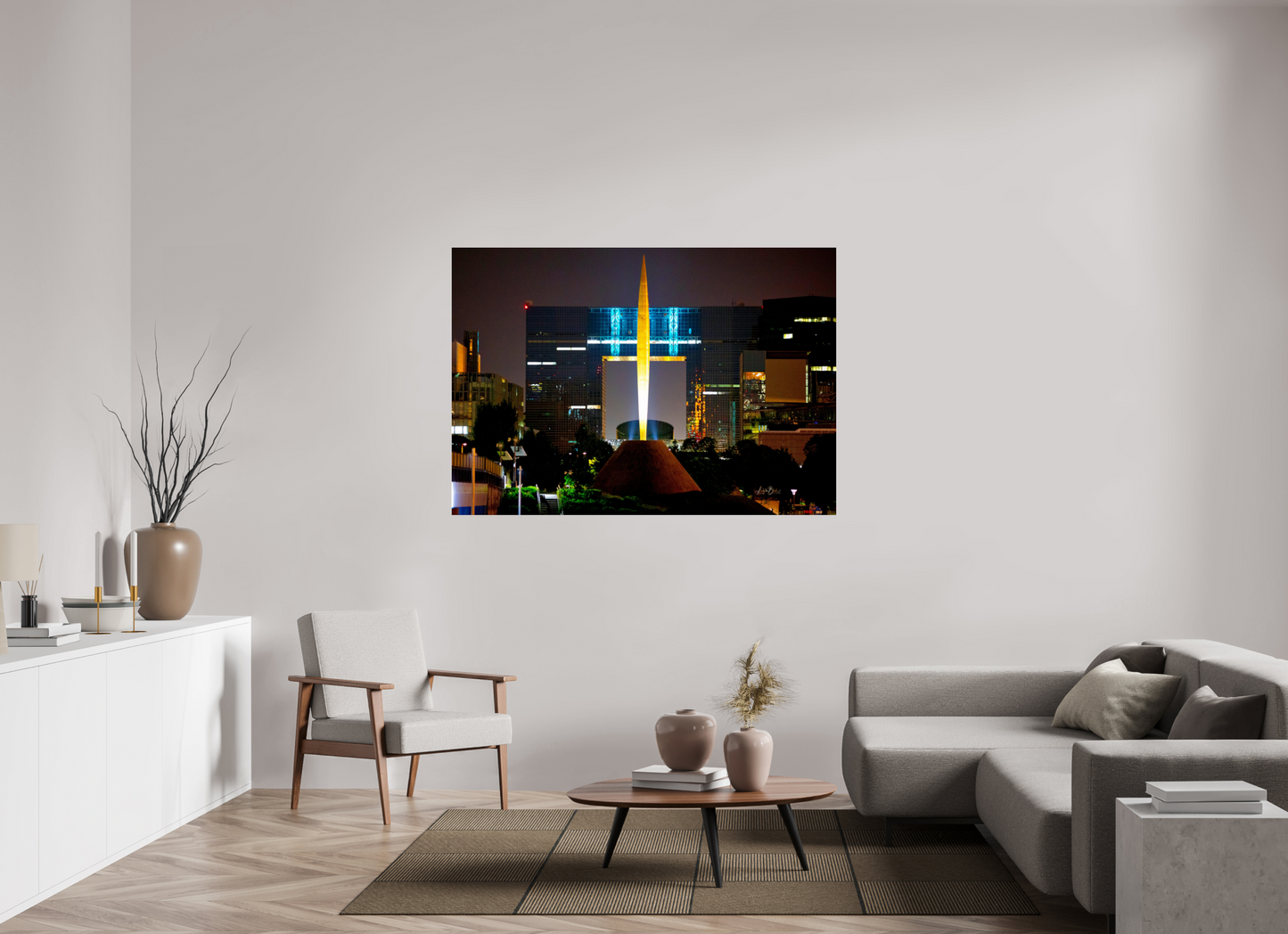 61.8 x 43″, Photo Print Under Acrylic Glass Flame of Freedom