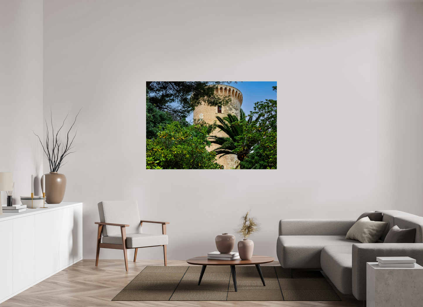 63.9 x 43″, Photo Print Under Acrylic Glass Spain Castle