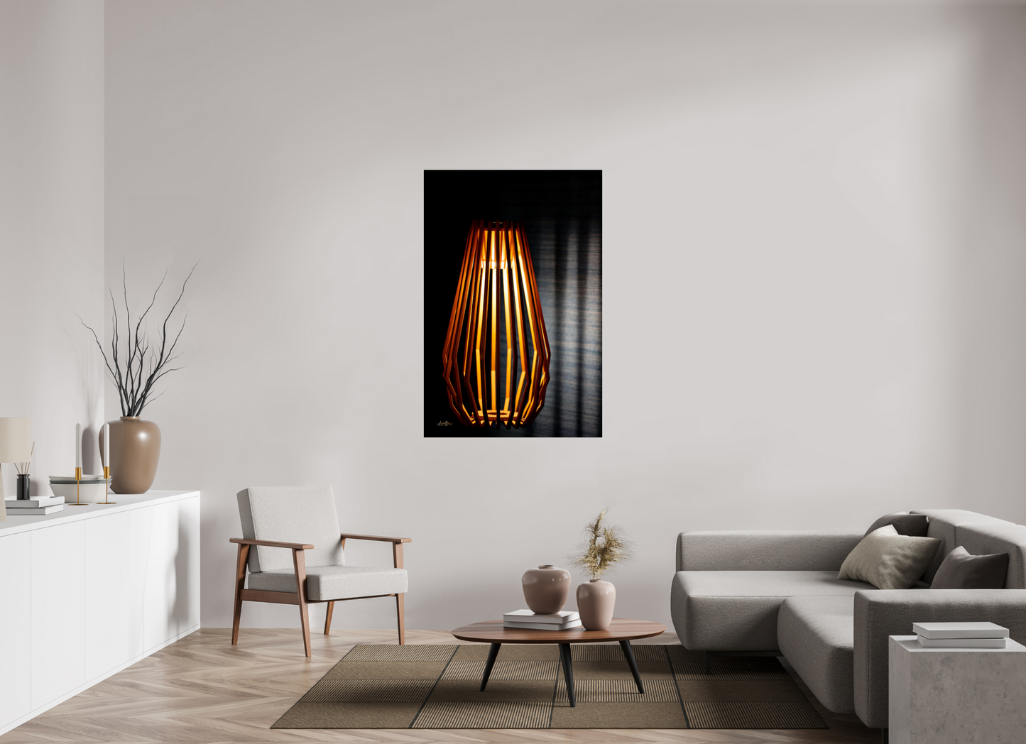36 x 54″, Photo Print Under Acrylic Glass Light The Dark
