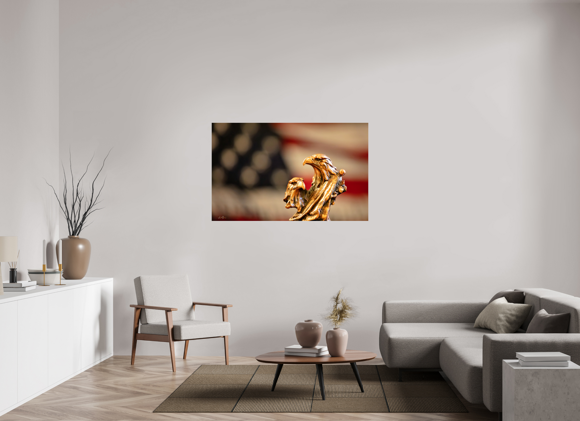 55.9 x 35″, Photo Print Under Acrylic Glass Red Dawn