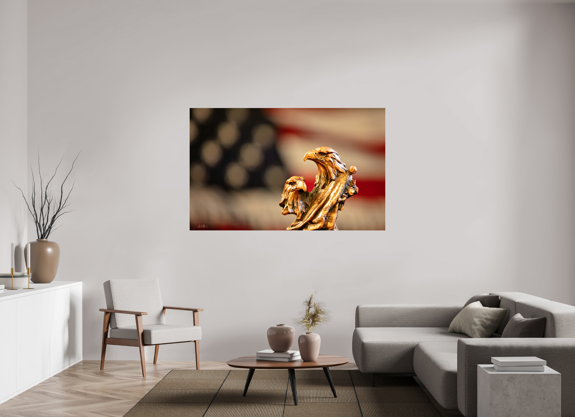 68.7 x 43″, Photo Print Under Acrylic Glass Red Dawn