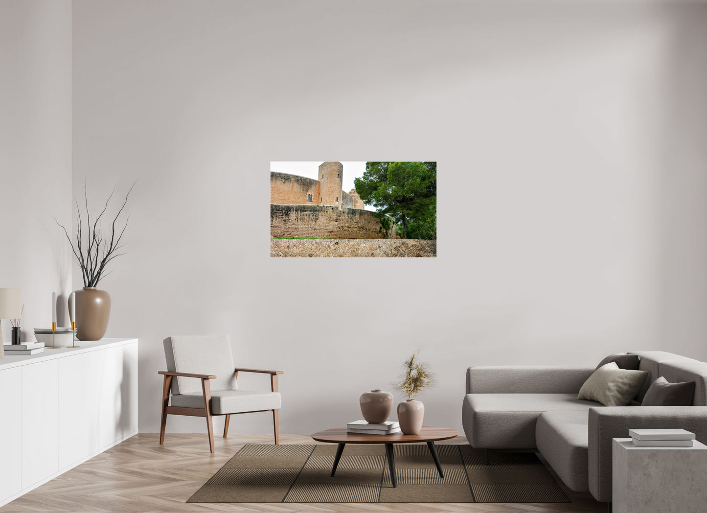 48.6 x 28″, Photo Print Under Acrylic Glass Spain Castle VI