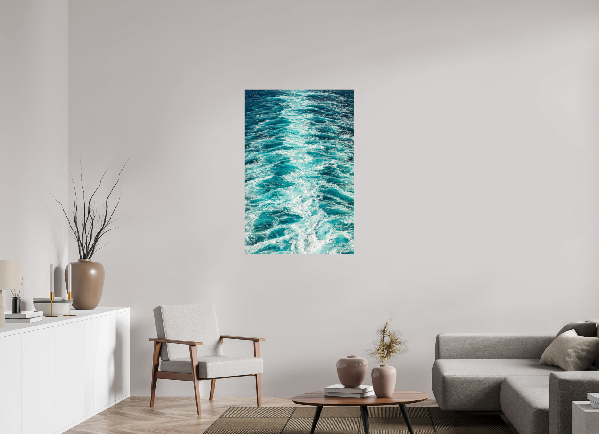 30 x 45″, Photo Print Under Acrylic Glass Off the Coastal Waters of Italy