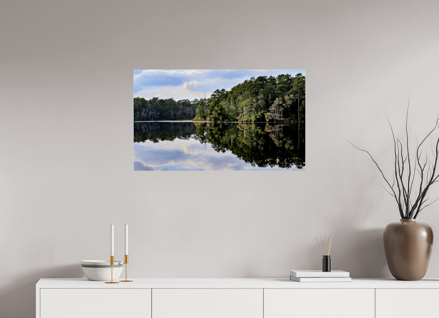 33.9 x 20″, Photo Print Under Acrylic Glass Lake Rim II