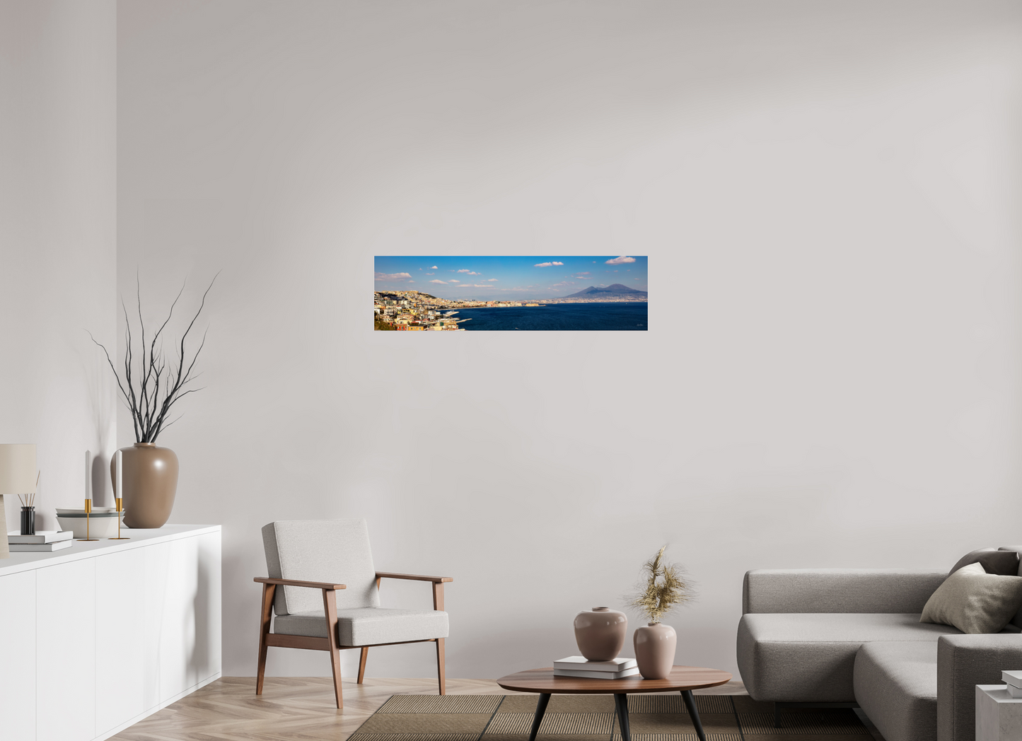 43.9 x 12″, Photo Print Under Acrylic Glass Naples Shoreline
