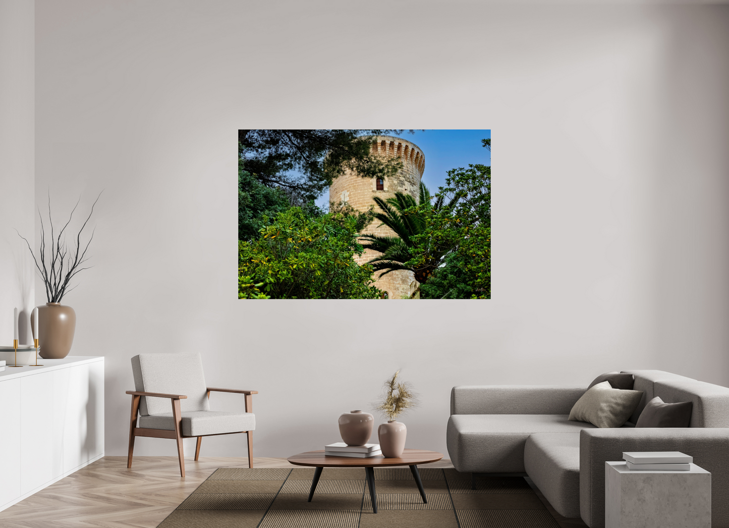 69.9 x 47″, Photo Print Under Acrylic Glass Spain Castle