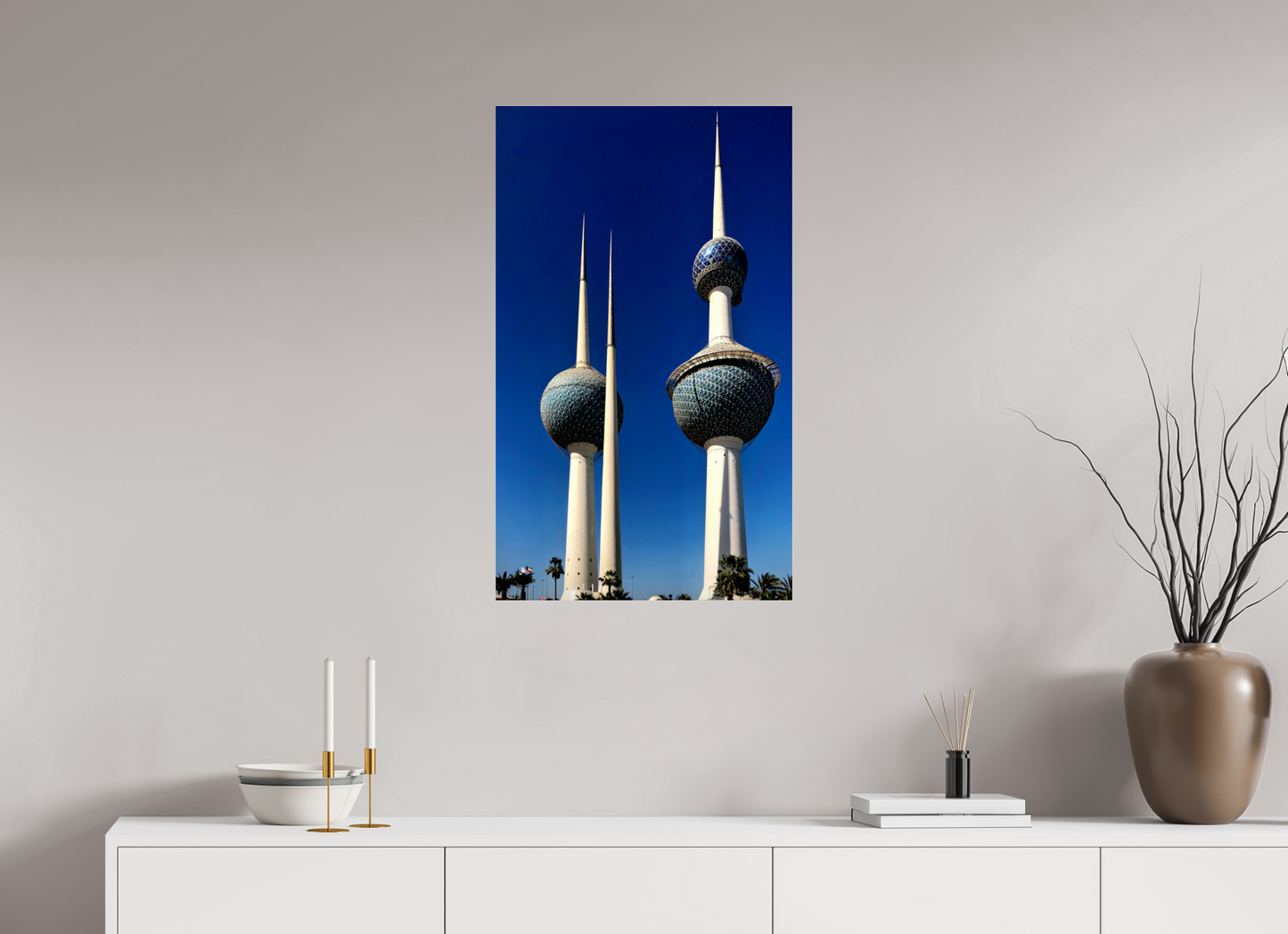 20 x 33.3″, Photo Print Under Acrylic Glass Kuwait Towers