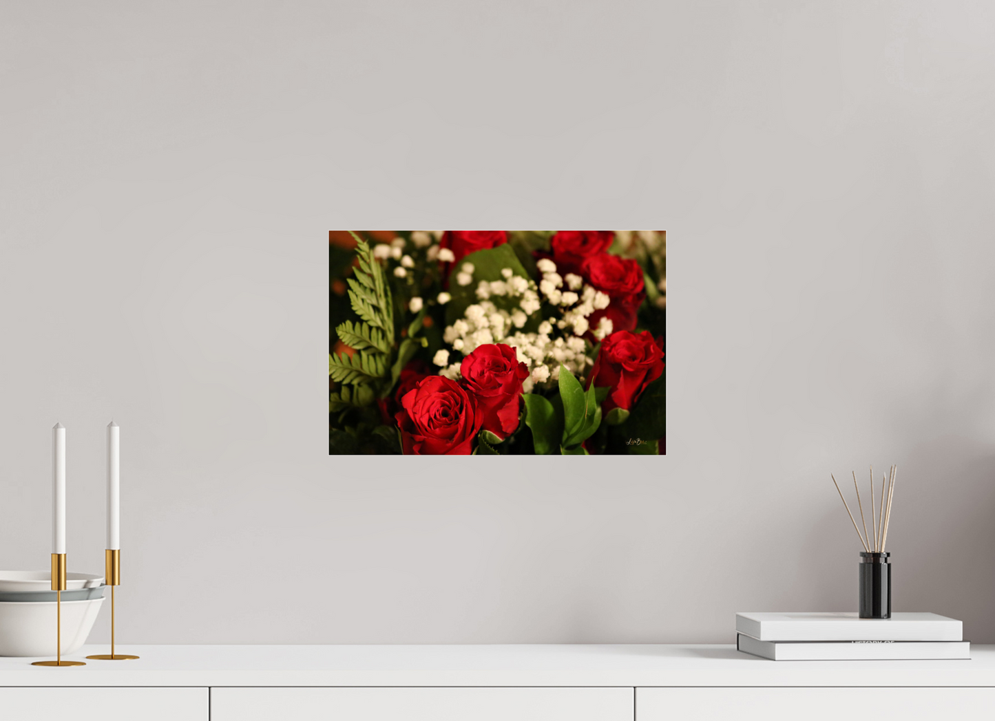 15 x 10″, Photo Print Under Acrylic Glass Roses III