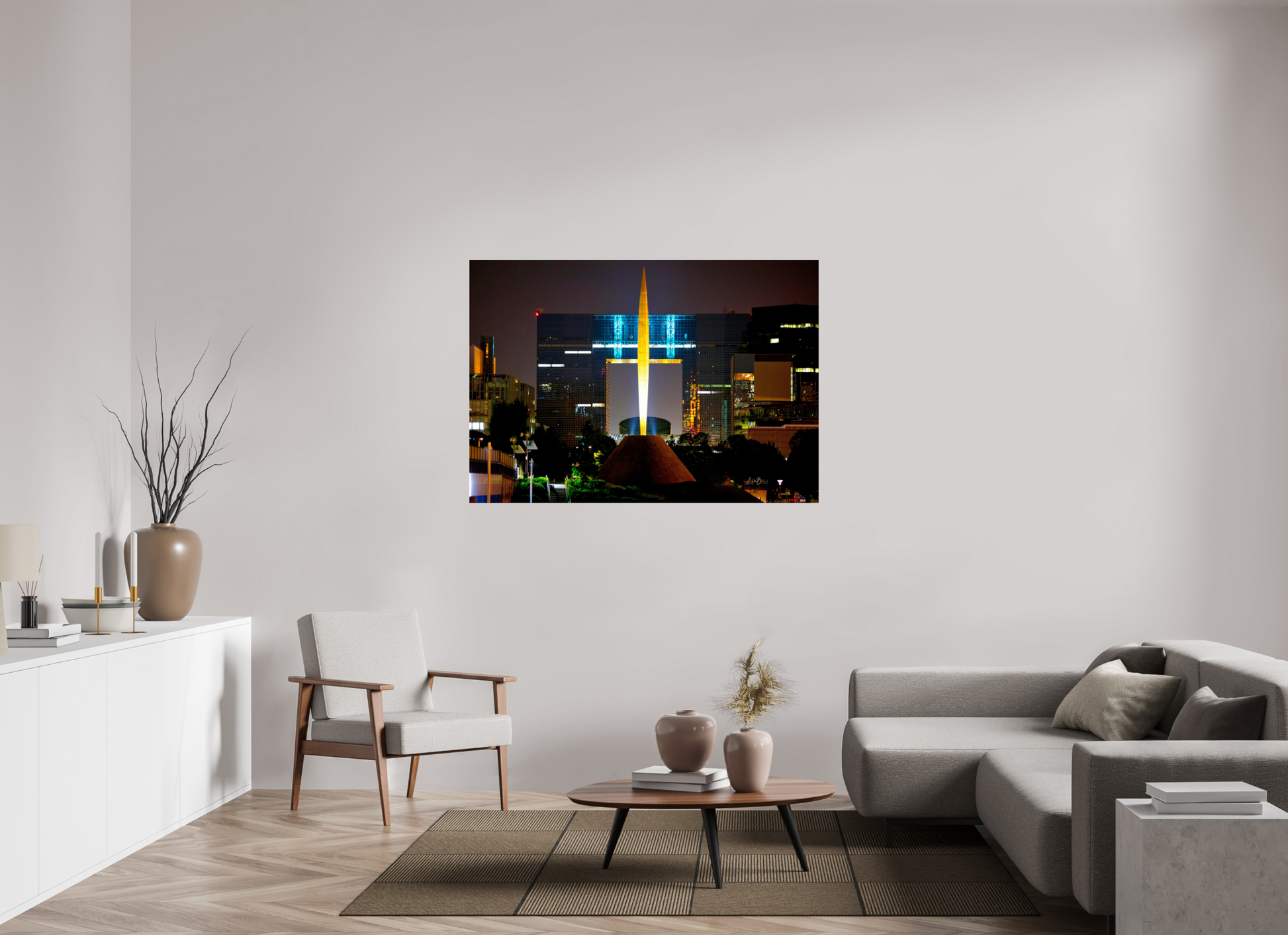 56.1 x 39″, Photo Print Under Acrylic Glass Flame of Freedom