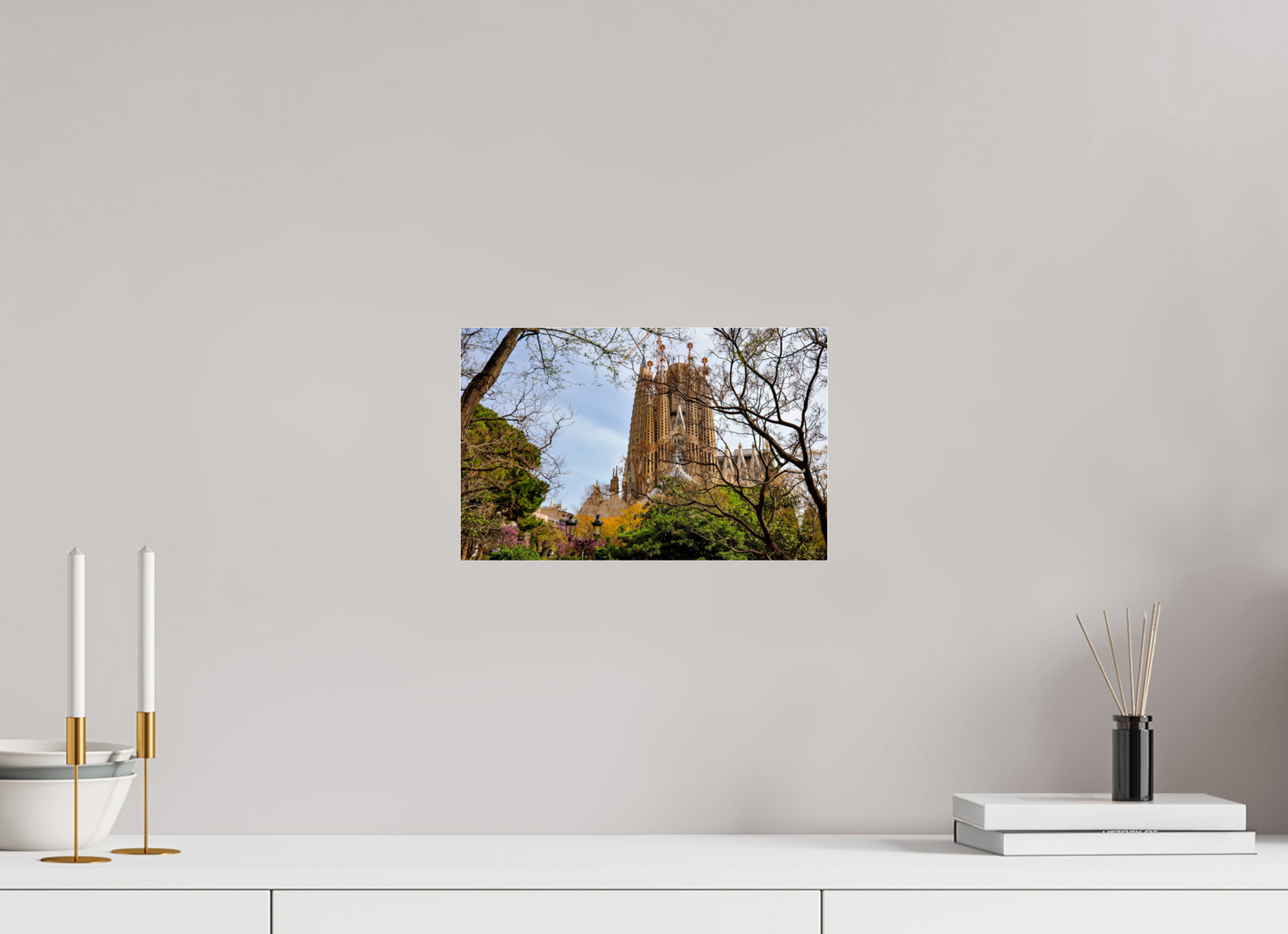 12.6 x 8″, Photo Print Under Acrylic Glass La Sagrada Familia Barcelona
