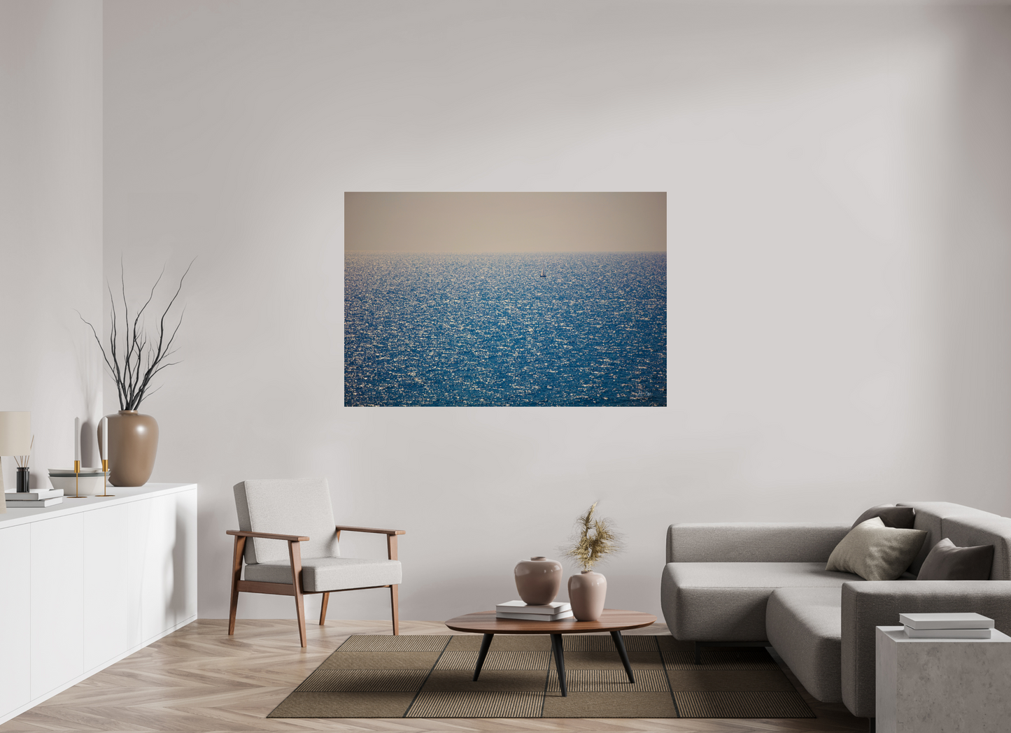 66 x 44″, Photo Print Under Acrylic Glass Sailboat of Italy
