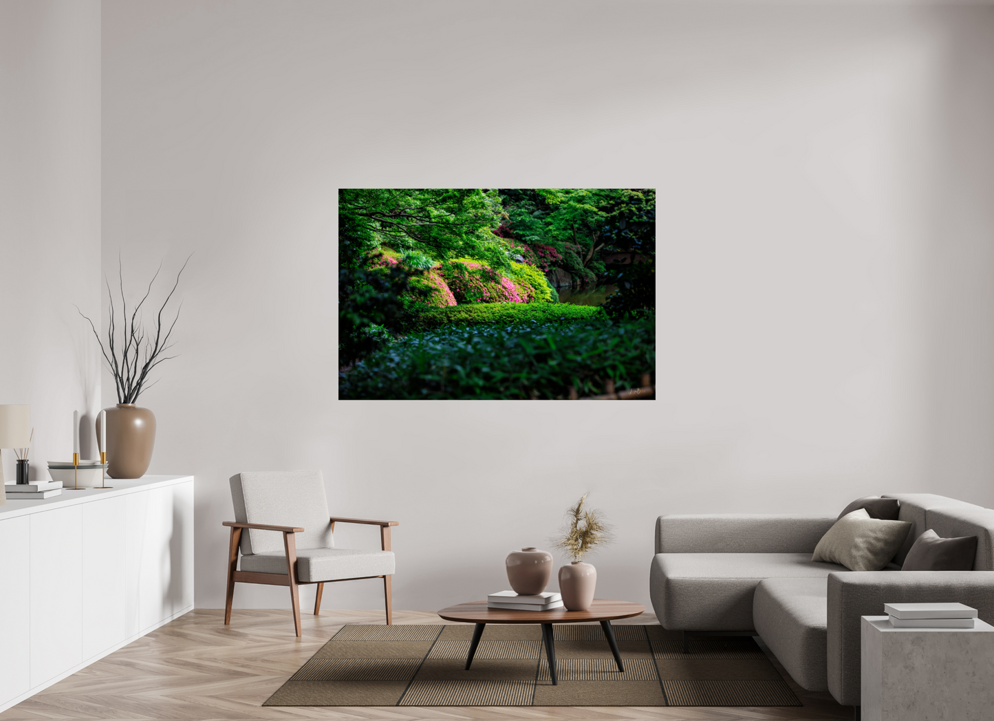 66 x 44″, Photo Print Under Acrylic Glass Gardens of Tokyo II
