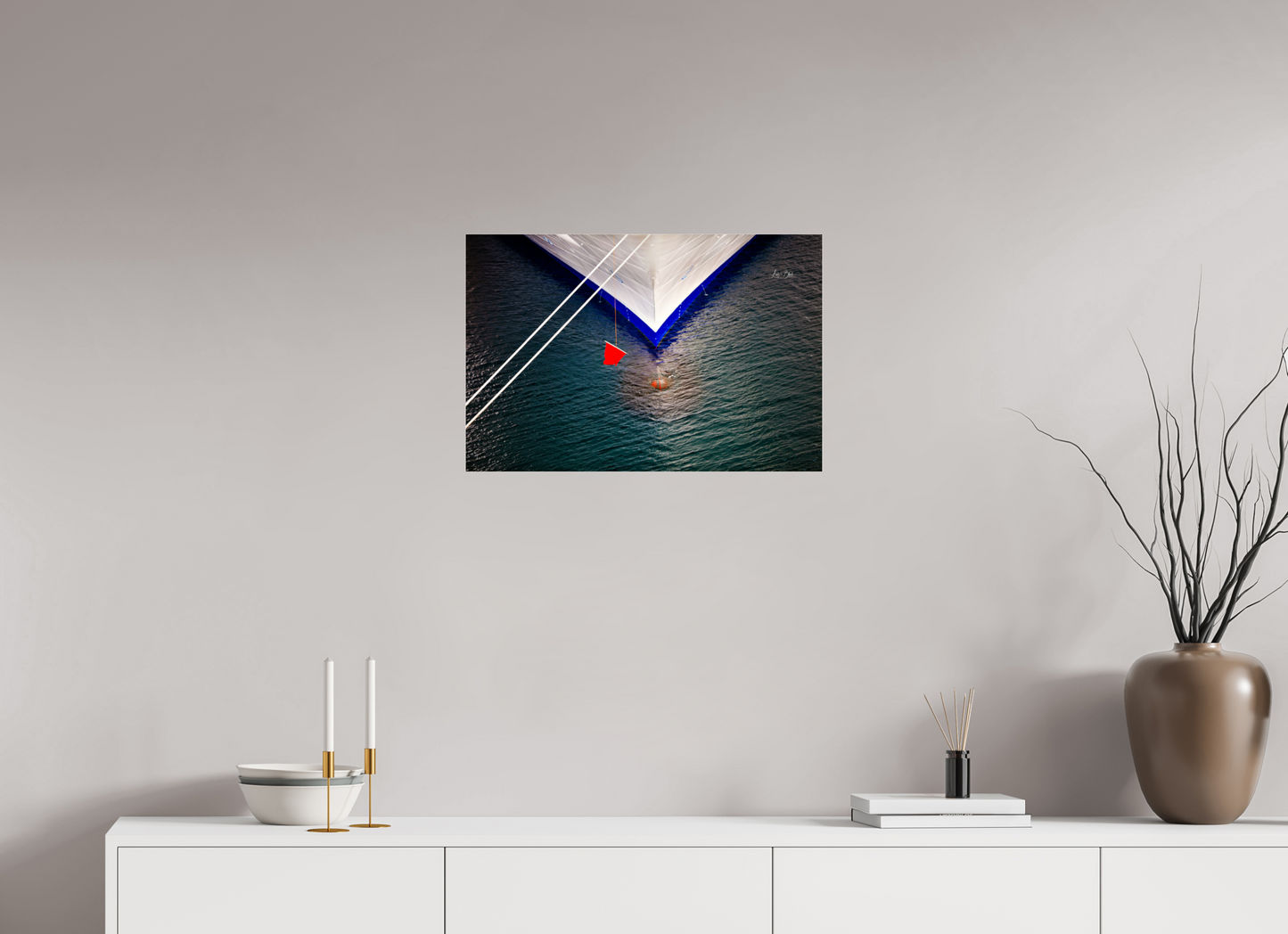 24 x 16″, Photo Print Under Acrylic Glass Toy Boat