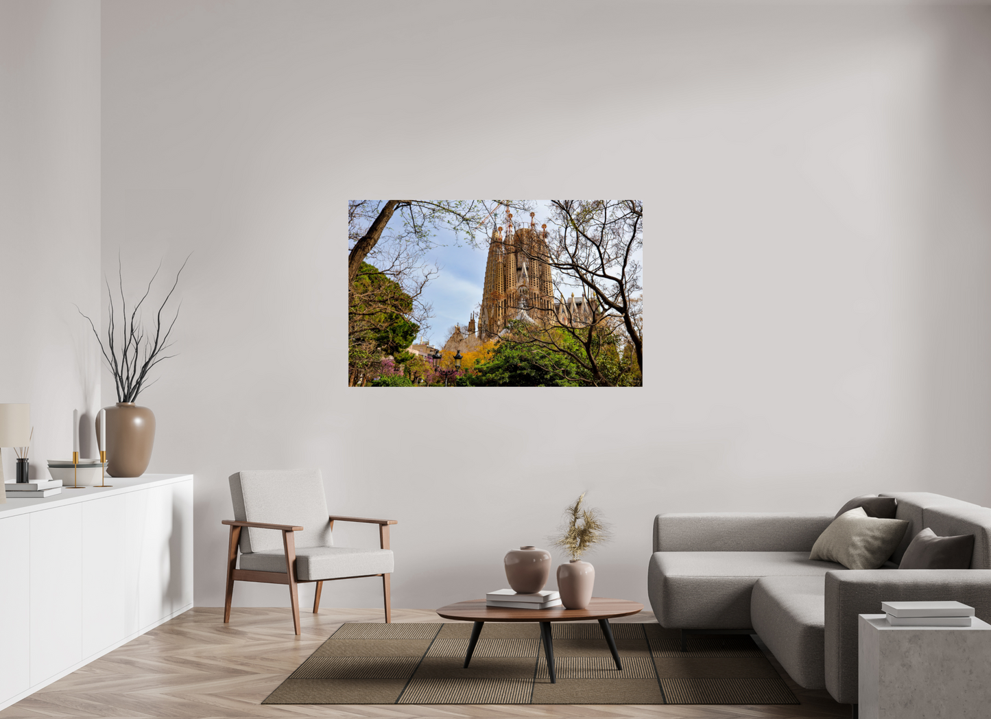 61.4 x 39″, Photo Print Under Acrylic Glass La Sagrada Familia Barcelona