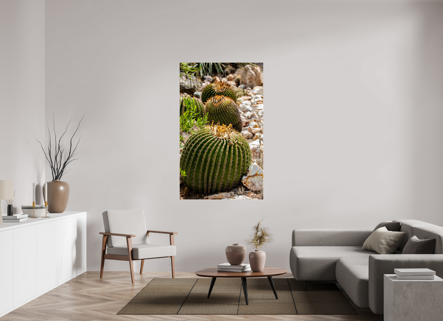 39 x 64″, Photo Print Under Acrylic Glass Cacti