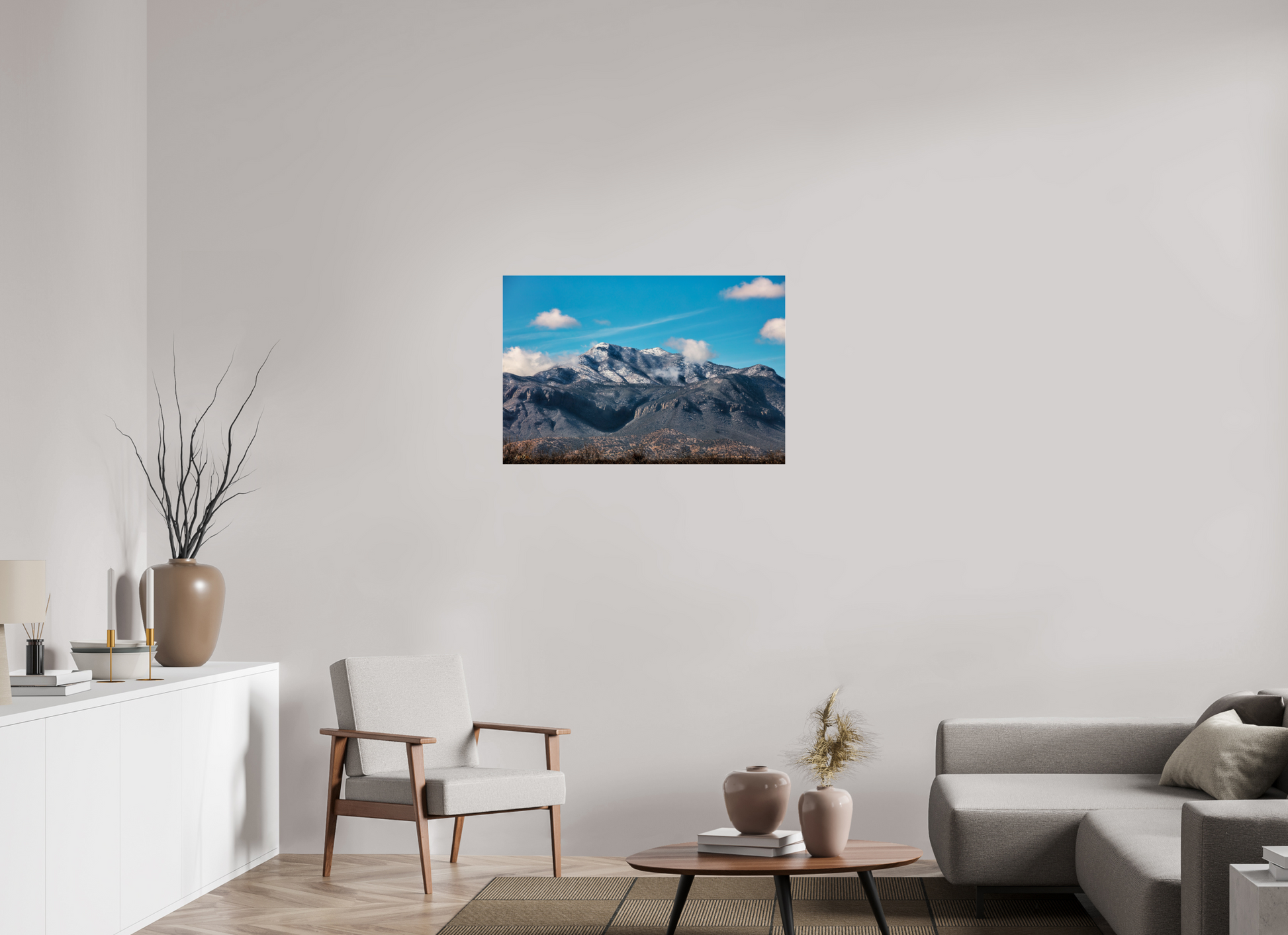 36 x 24″, Photo Print Under Acrylic Glass Culumus Clouds of Arizona