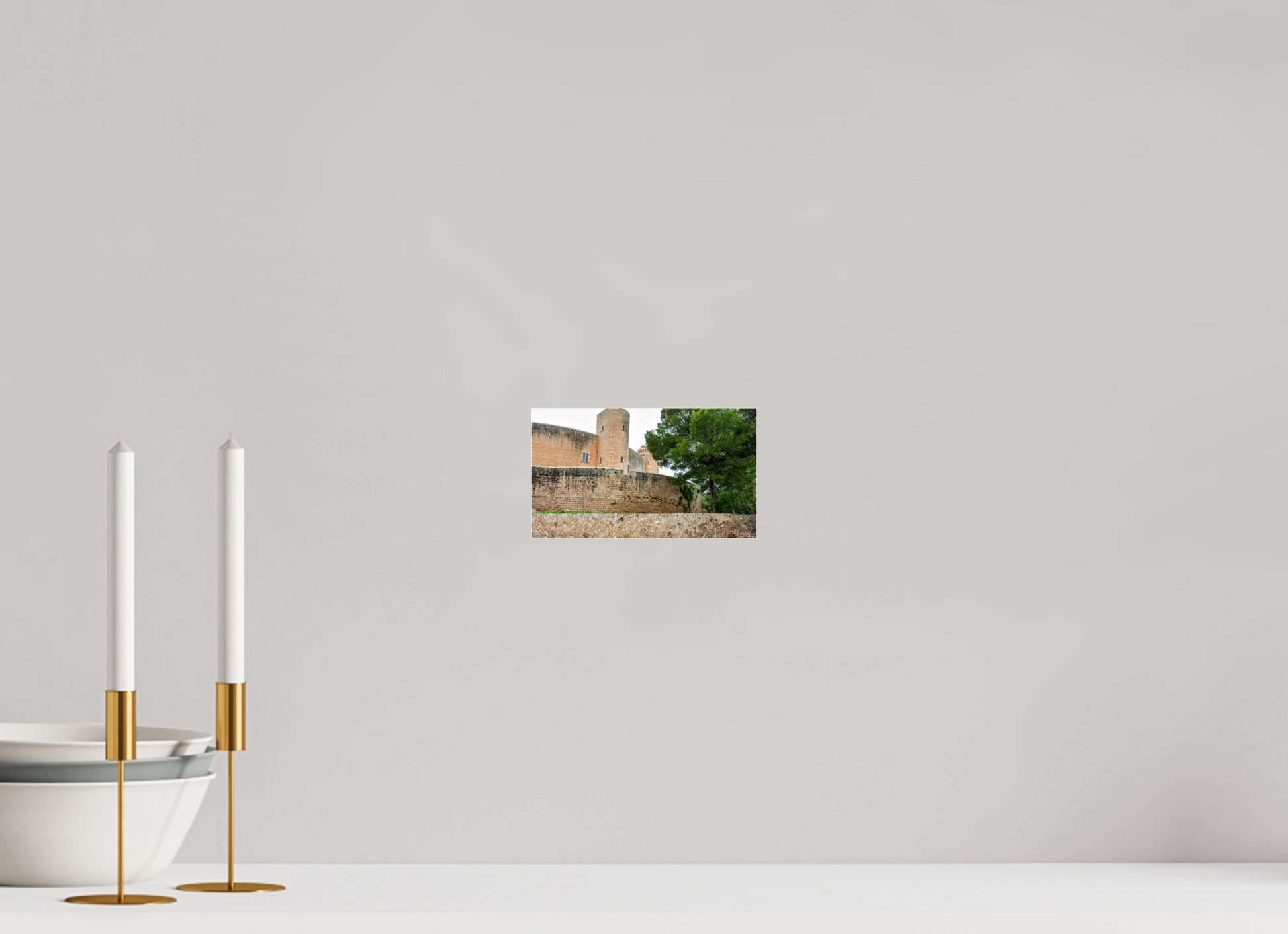 6.9 x 4″, Photo Print Under Acrylic Glass Spain Castle VI