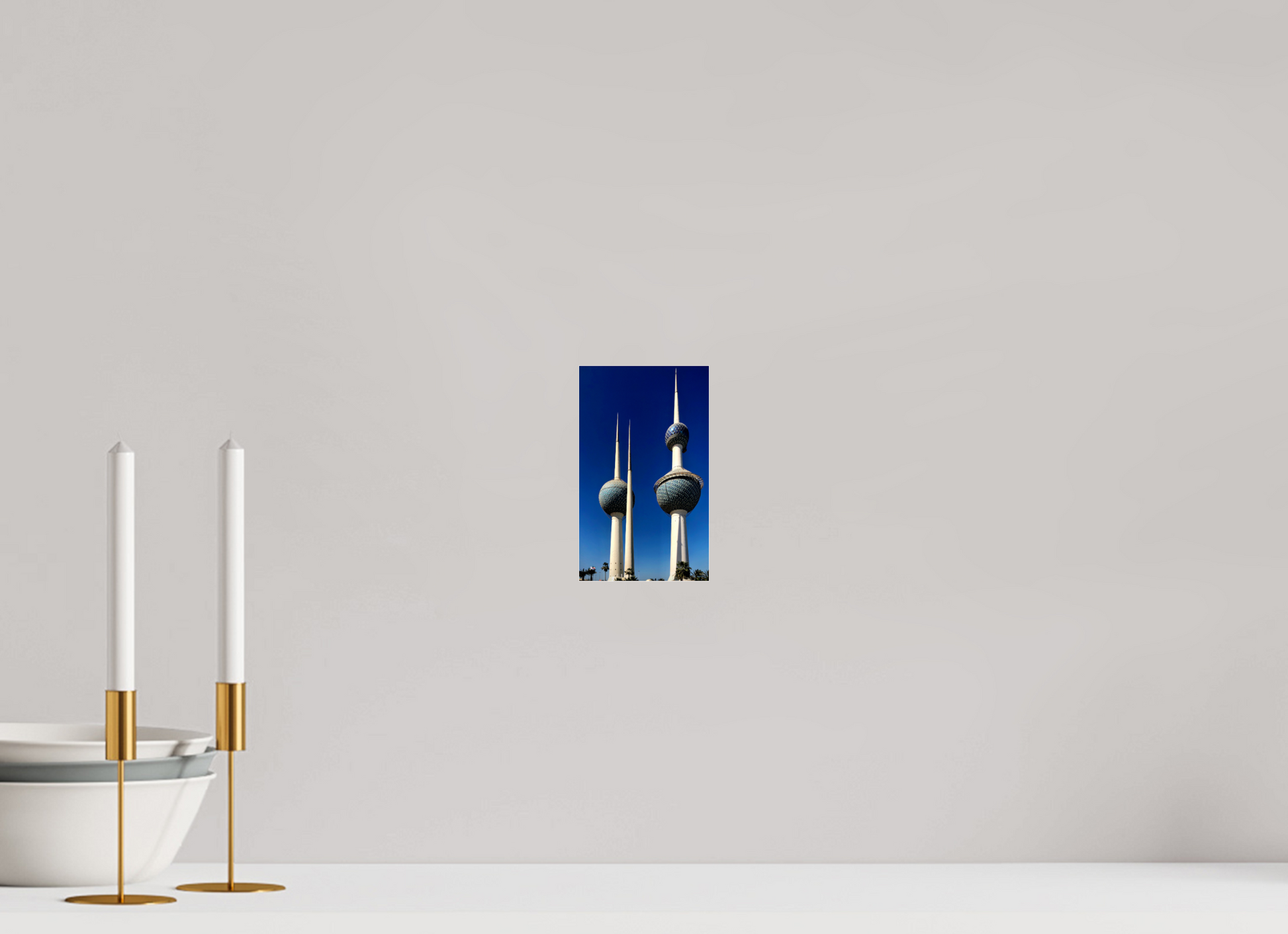 4 x 6.7″, Photo Print Under Acrylic Glass Kuwait Towers