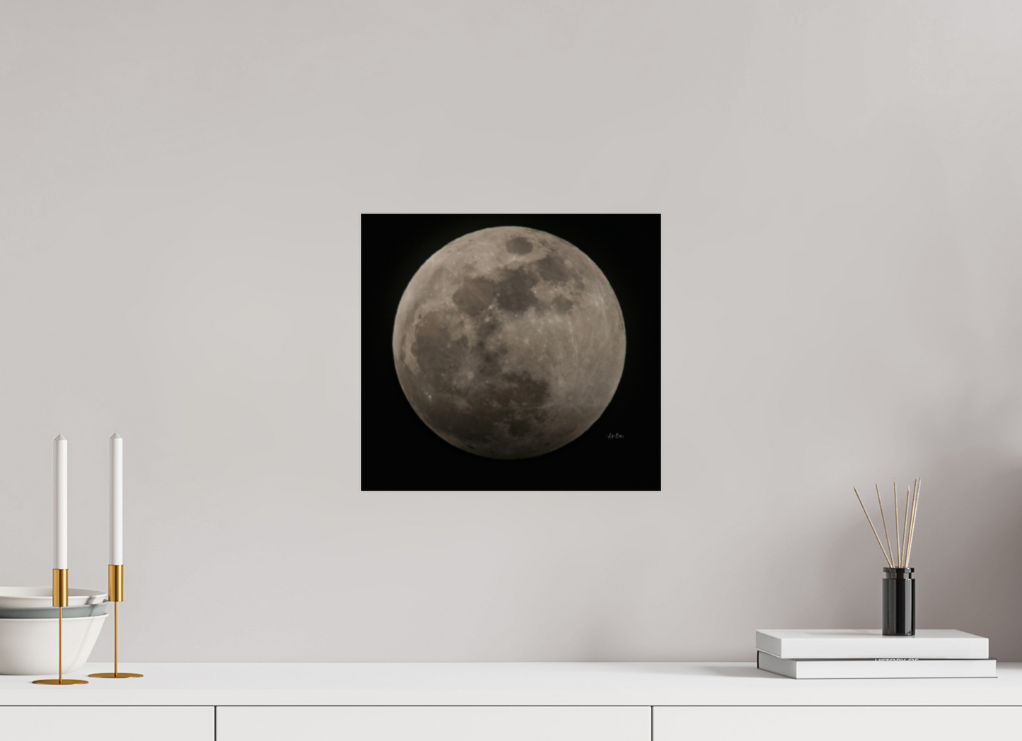 13 x 12″, Photo Print Under Acrylic Glass Big Ole' Moon