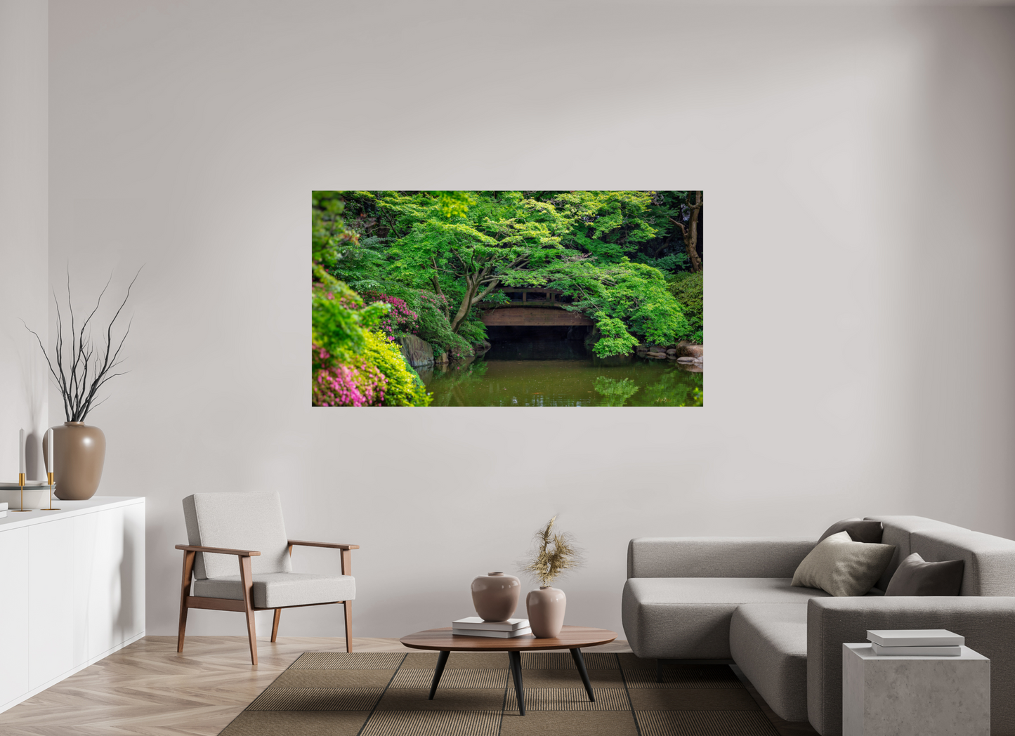77.8 x 43″, Photo Print Under Acrylic Glass Gardens of Tokyo V