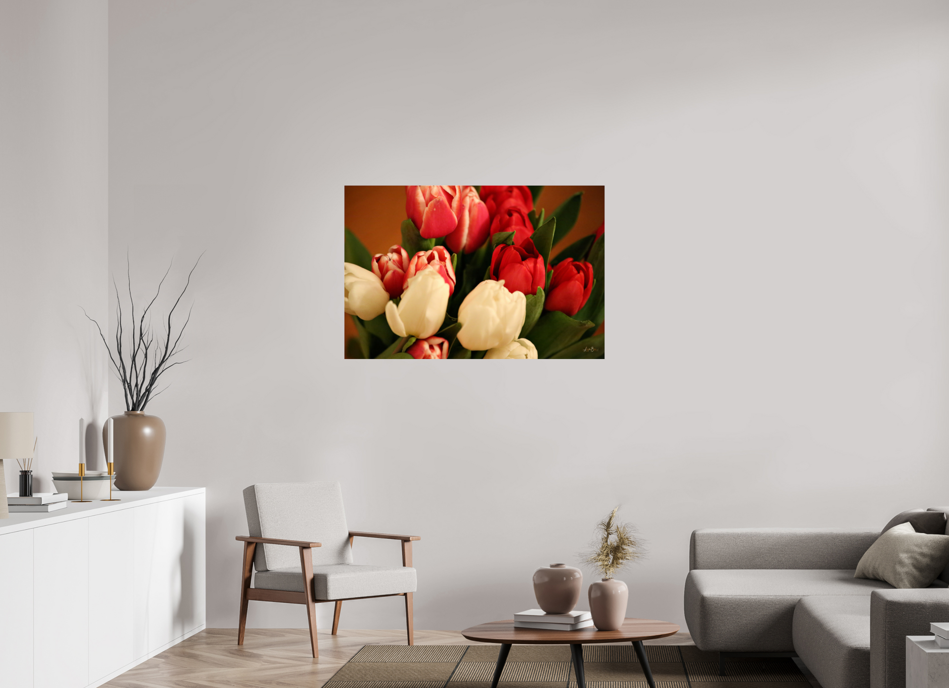 45 x 30″, Photo Print Under Acrylic Glass Tulips