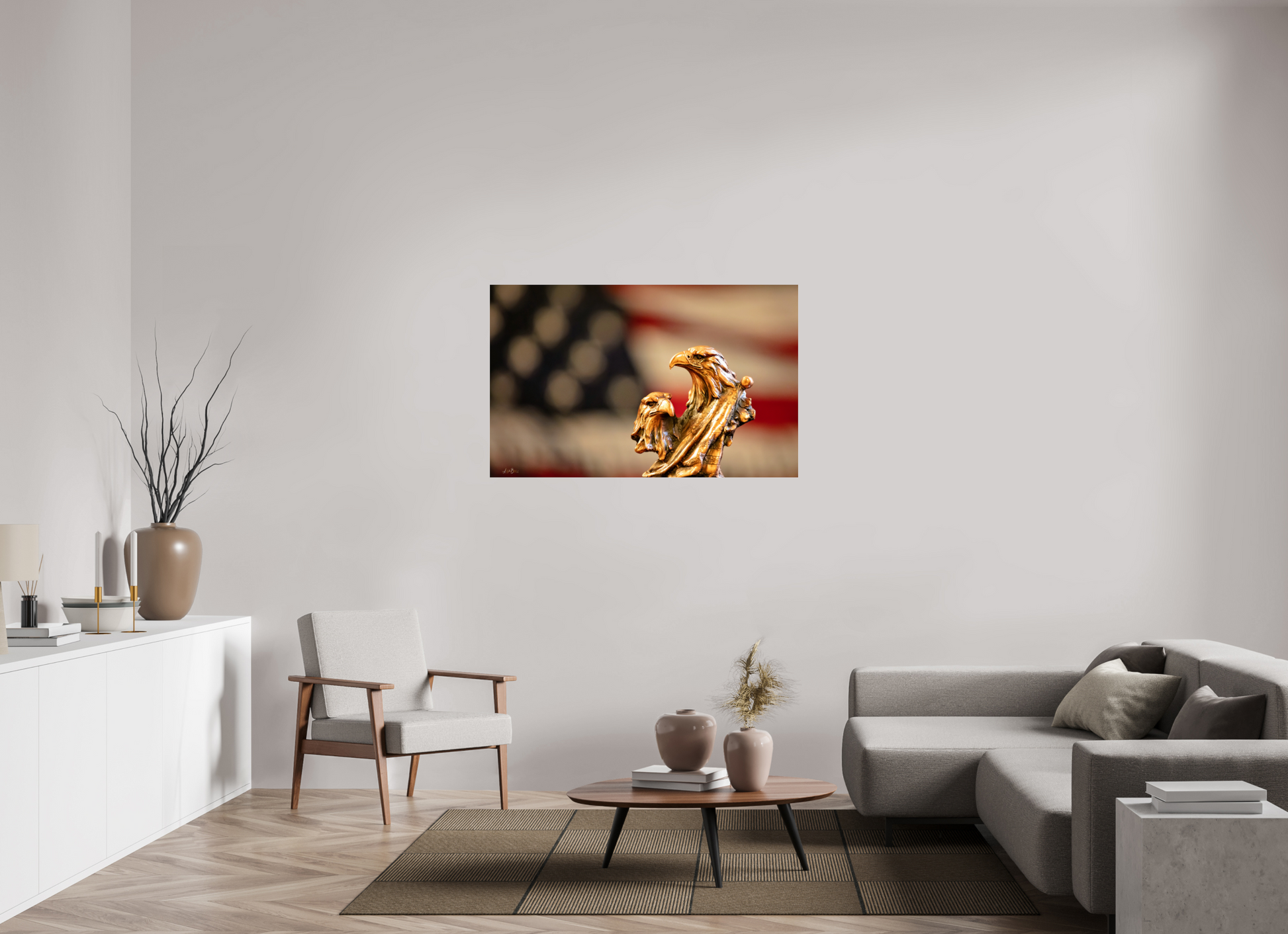 49.5 x 31″, Photo Print Under Acrylic Glass Red Dawn